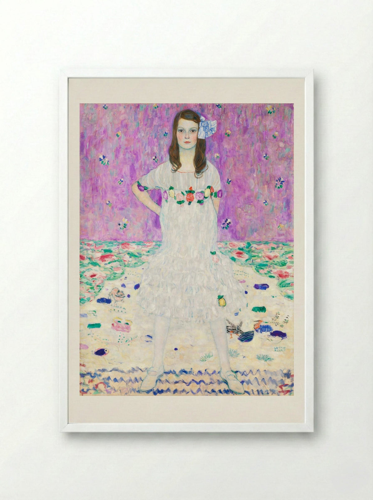 Mäda Primavesi - Gustav Klimt - Framed Print White