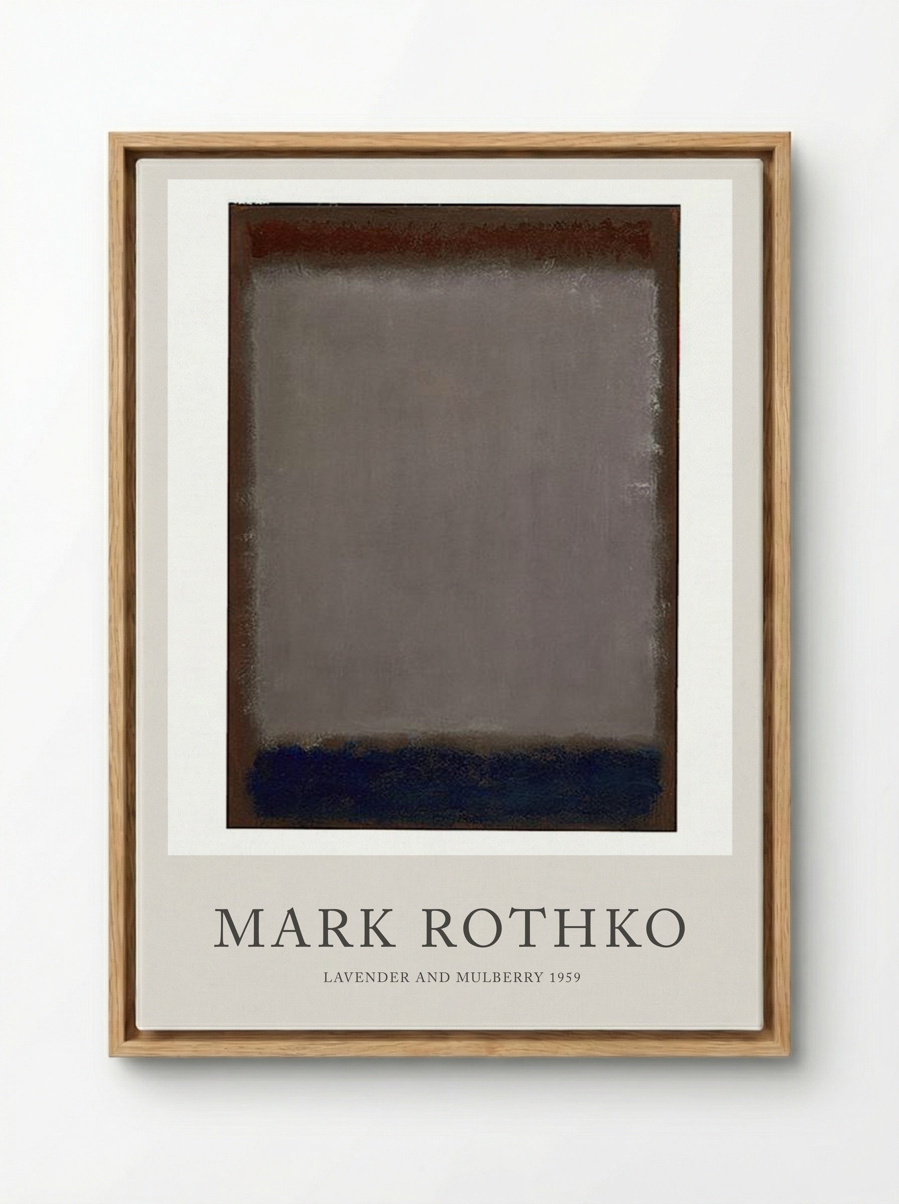 Lavender and Mulberry - Mark Rothko - Framed Canvas Wood