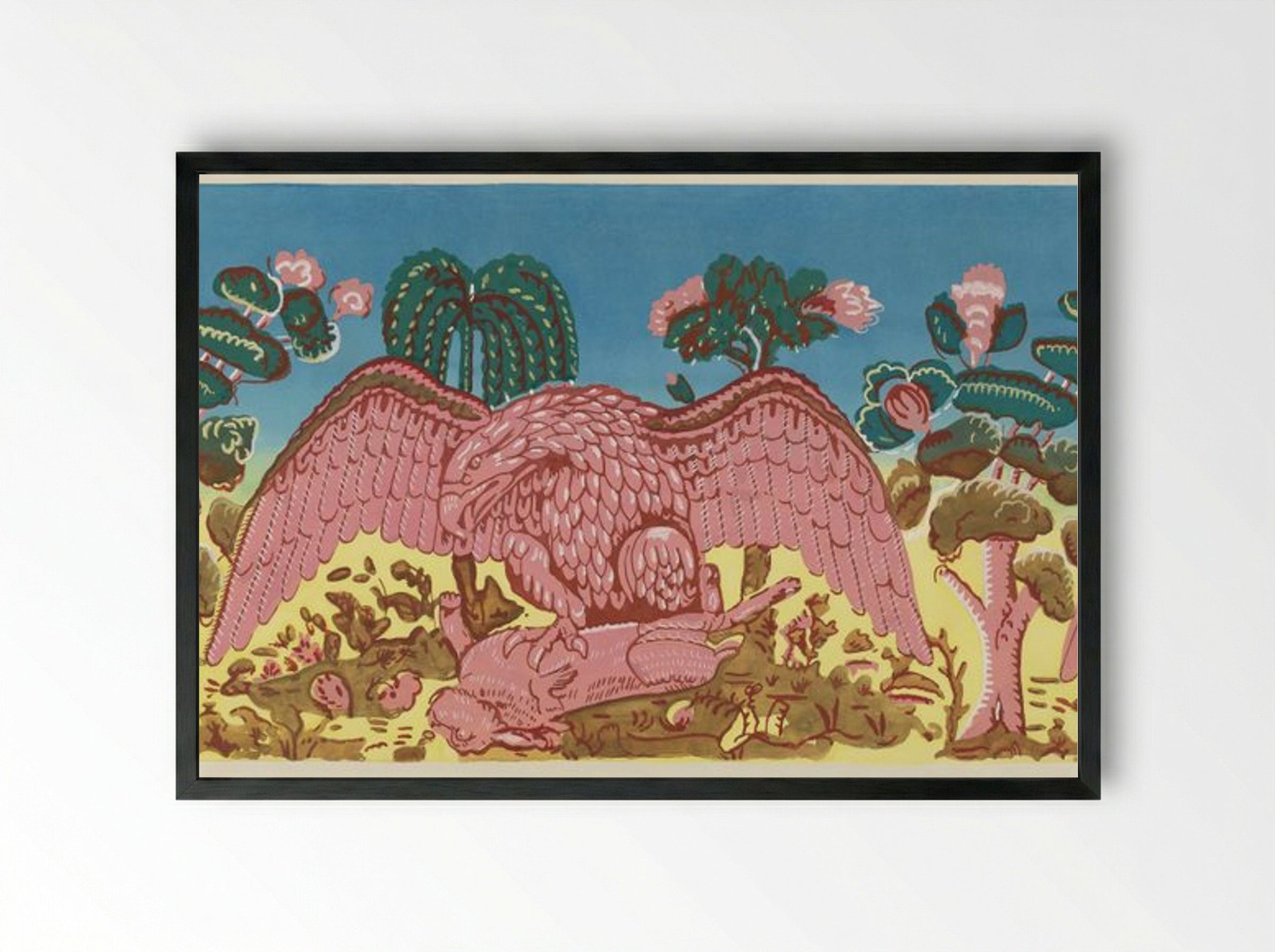 Bandbox Design, Eagle and Rabbit - Martin Partyka - Framed Print Black