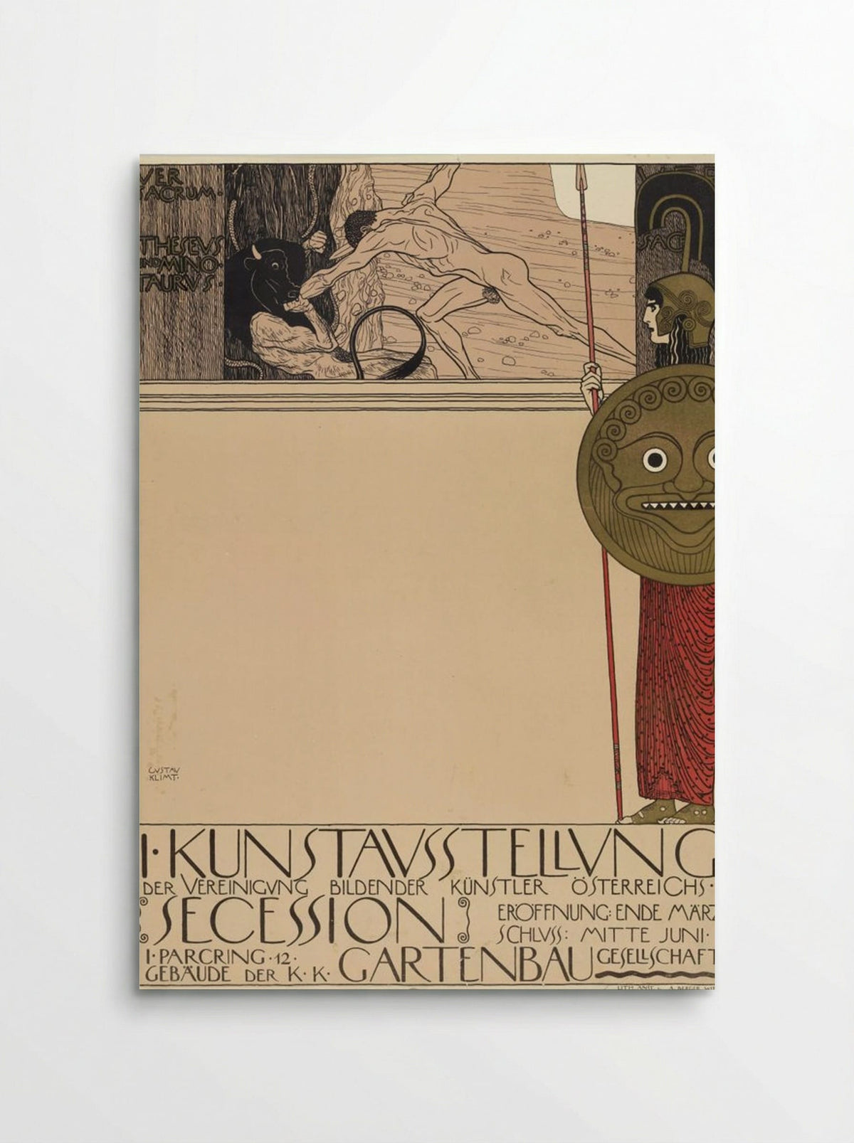 Poster for the 1st Secession Exhibition - Gustav Klimt - Poster