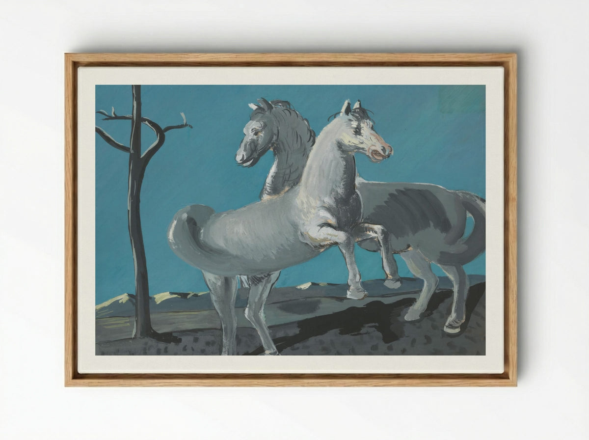 Study of Horses - Cyprián Majerník - Framed Canvas Wood