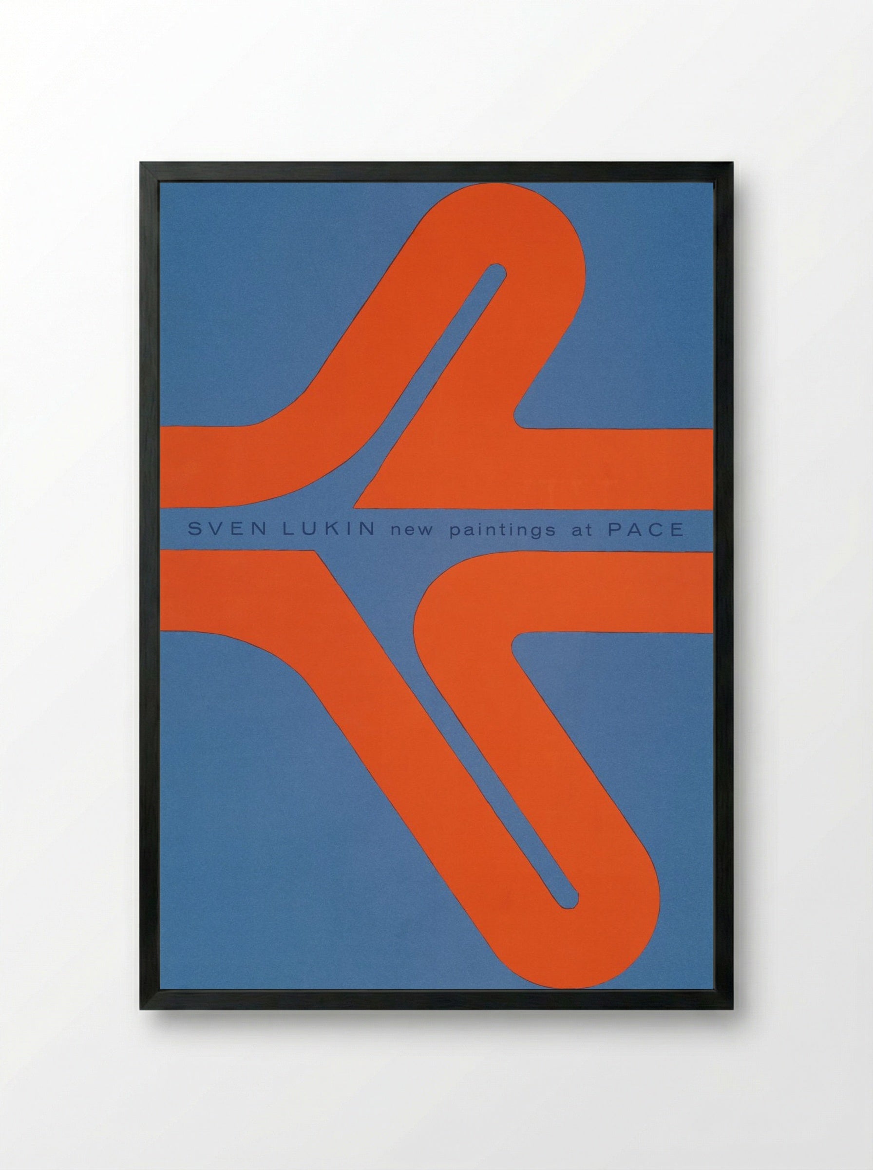 New Paintings at Pace (Exhibition Poster) - Sven Lukin - Framed Print Black