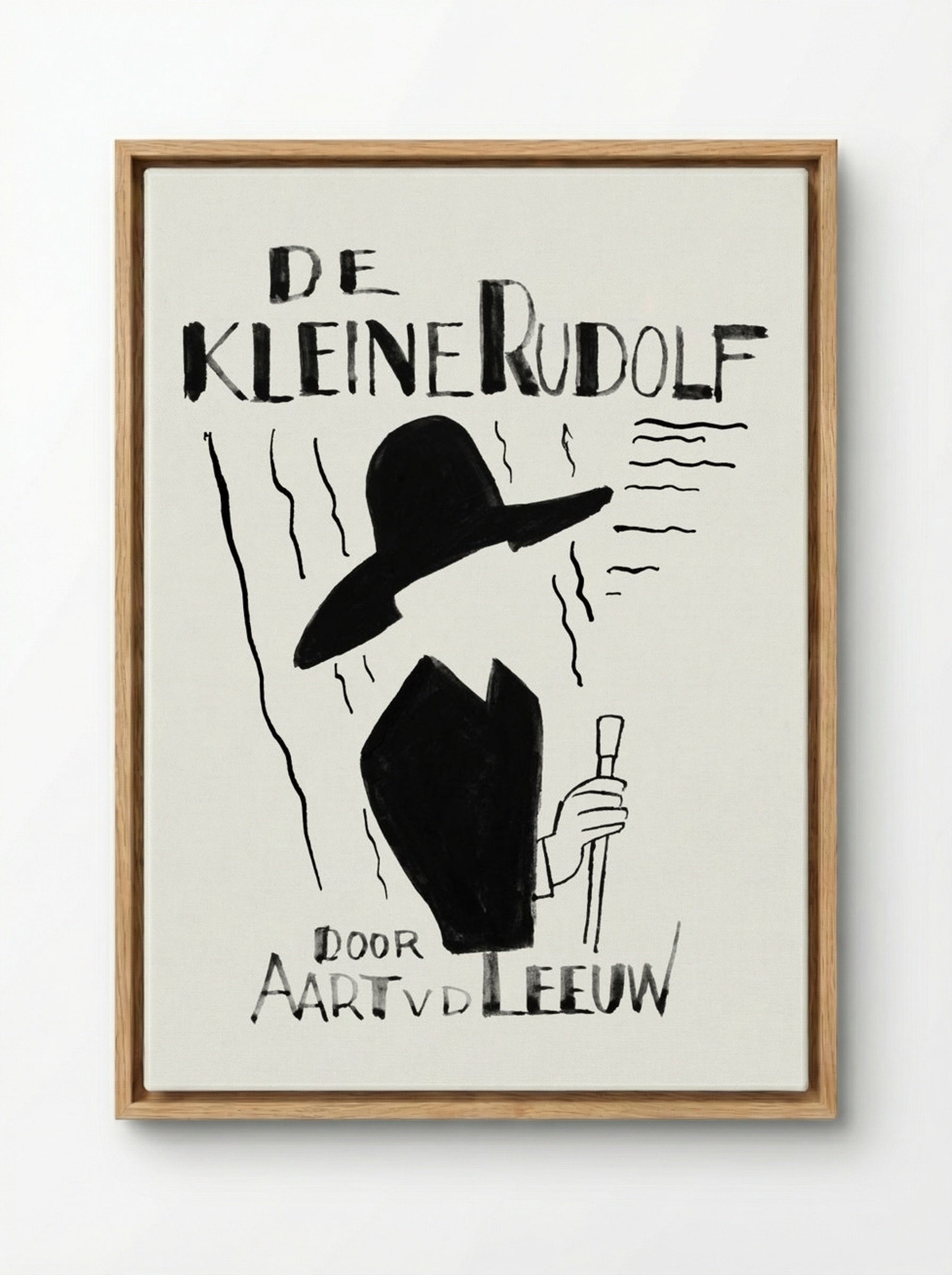 Ontwerp voor boekband van De Kleine Rudolf door Aart van der Leeuw - Leo Gestel - Framed Canvas Wood