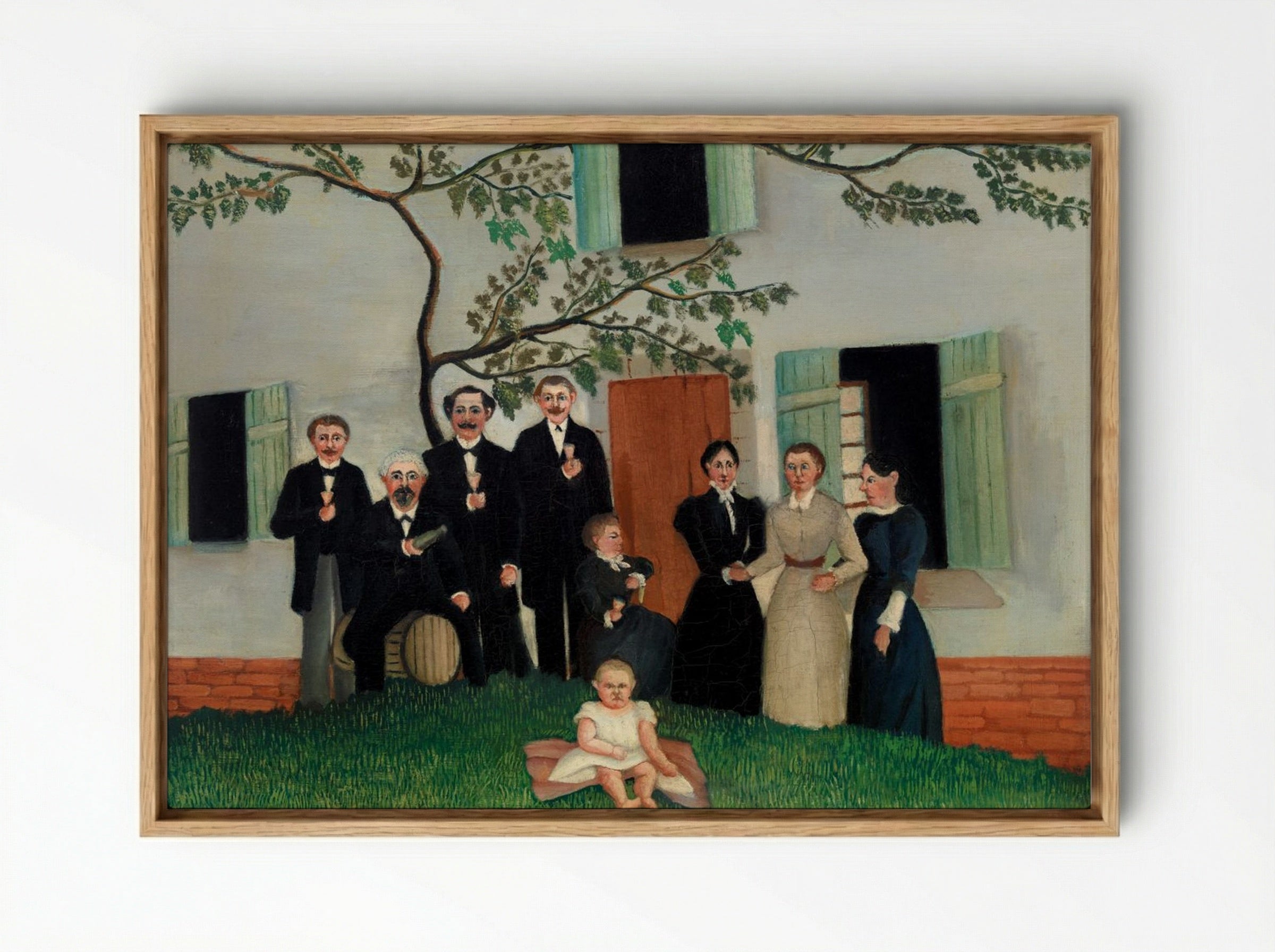 The Family (La Famille) - Henri Rousseau - Framed Canvas Wood