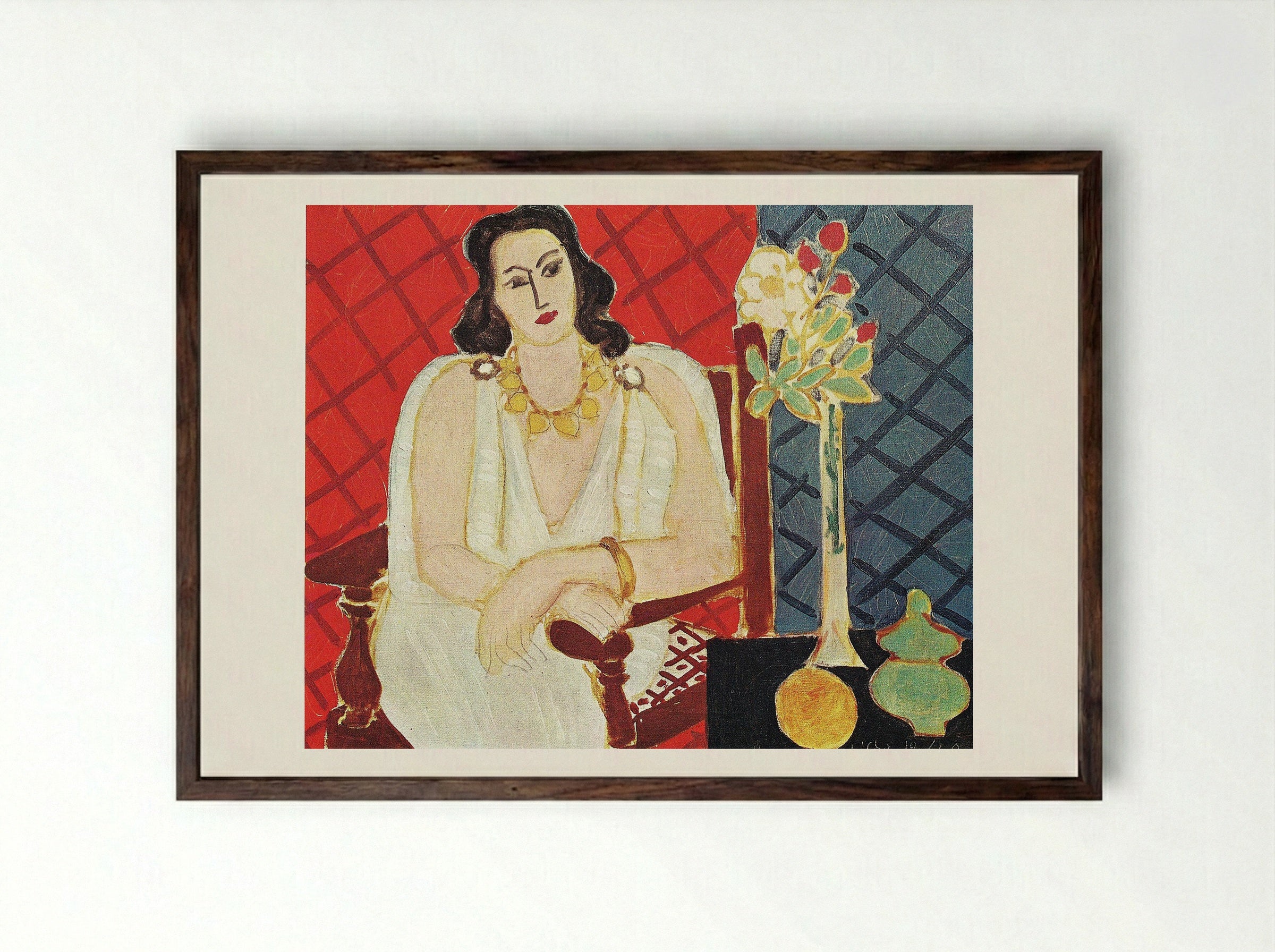 Idol - Henri Matisse - Framed Print Dark Wood