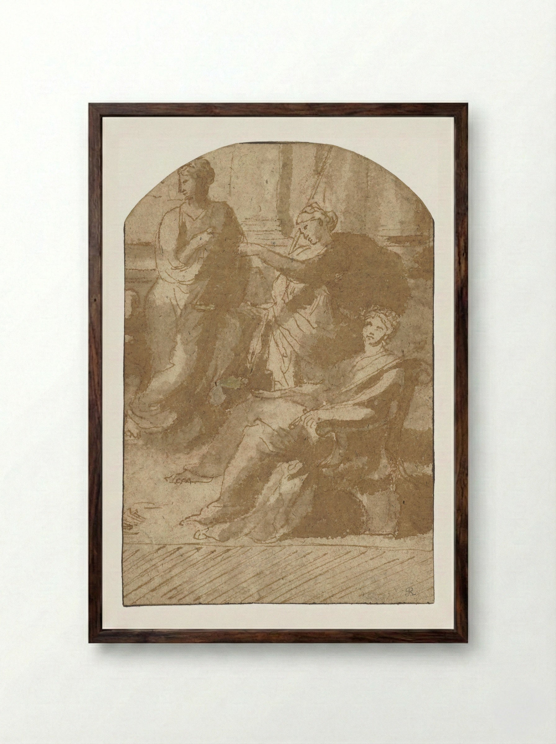 Allegory of Justice - Nicolas Poussin - Framed Print Dark Wood