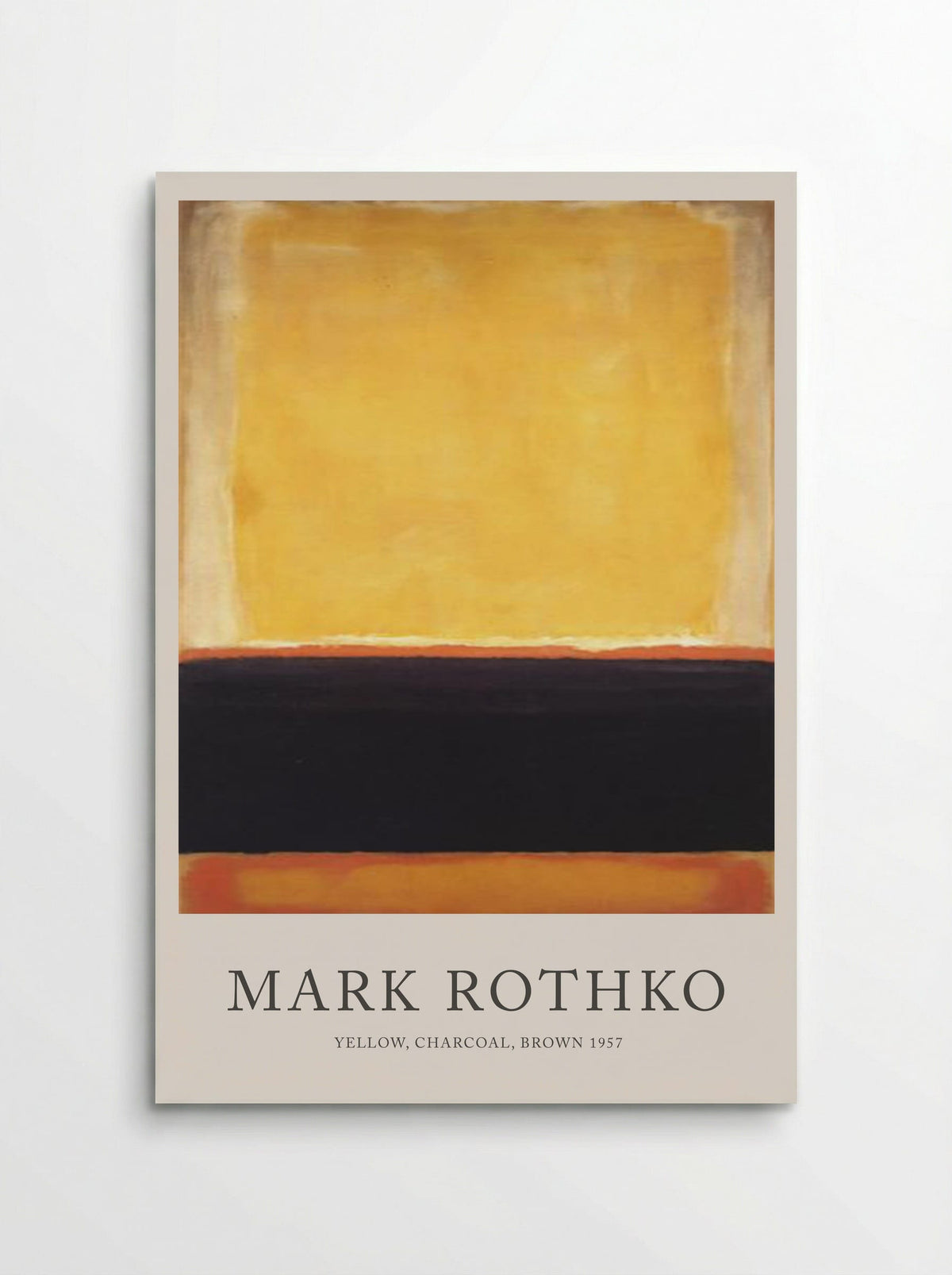 Yellow, Charcoal, Brown - Mark Rothko - Poster