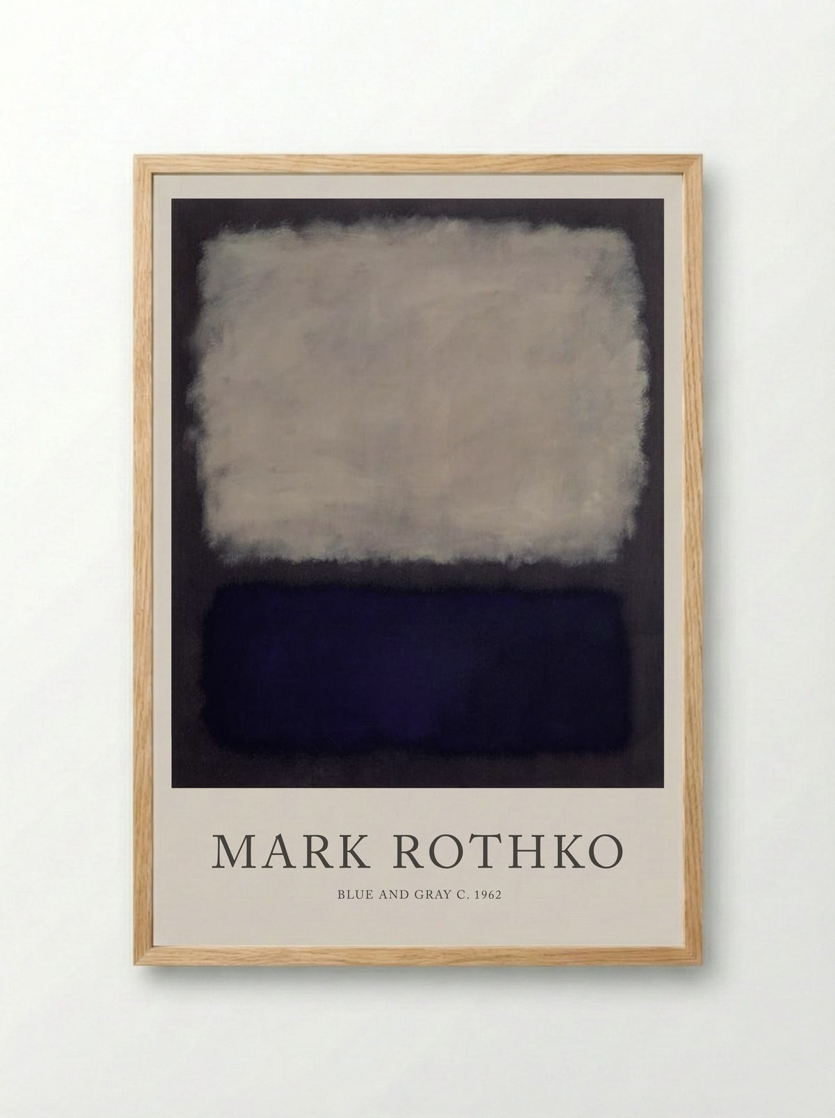 Blue and Gray - Mark Rothko - Framed Print Wood