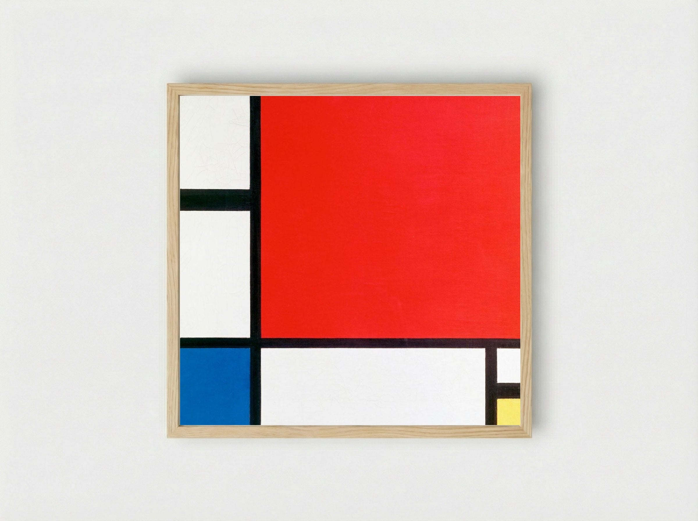 Composition with Red, Blue, and Yellow - Piet Mondrian - Framed Print Wood