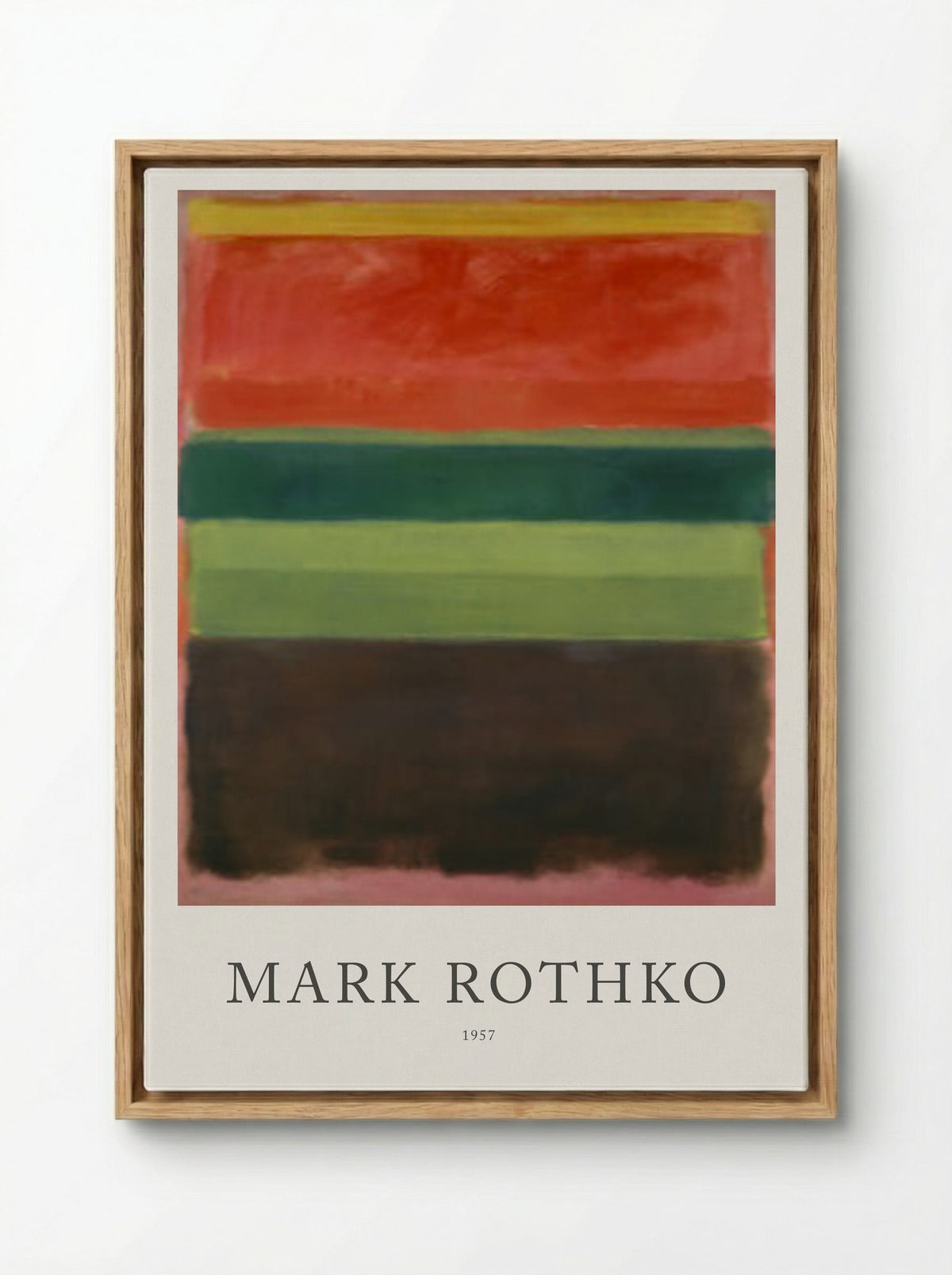 Untitled (Multiform Painting, 1957) - Mark Rothko - Framed Canvas Wood