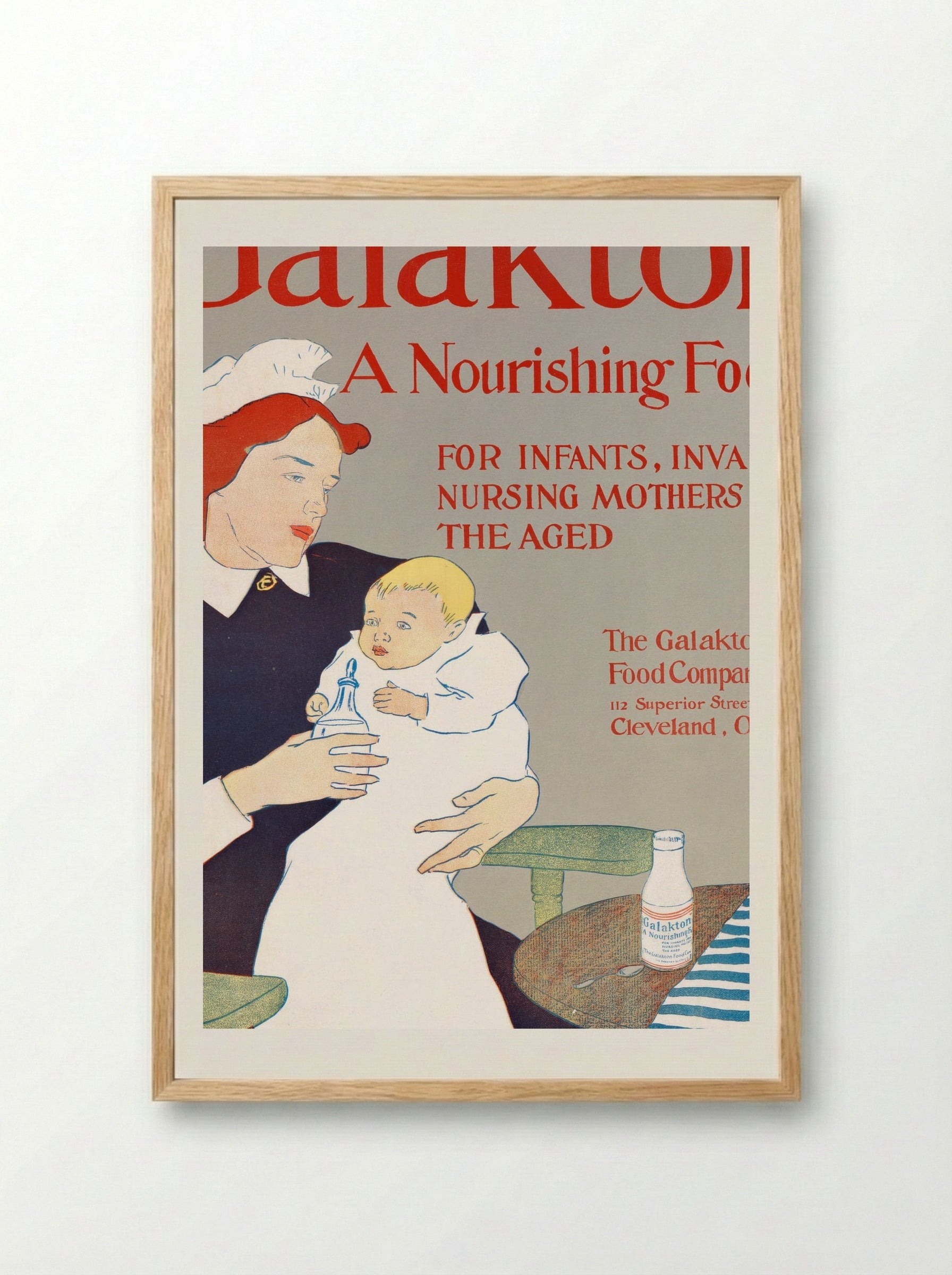 Galakton: A Nourishing Food - Edward Penfield - Framed Print Wood