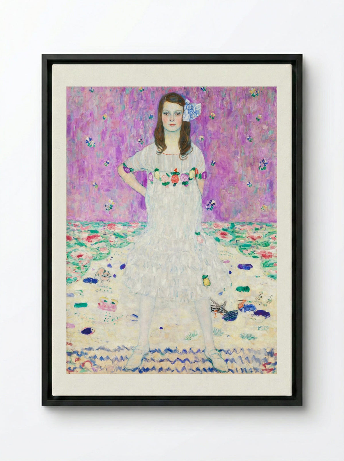 Mäda Primavesi - Gustav Klimt - Framed Canvas Black