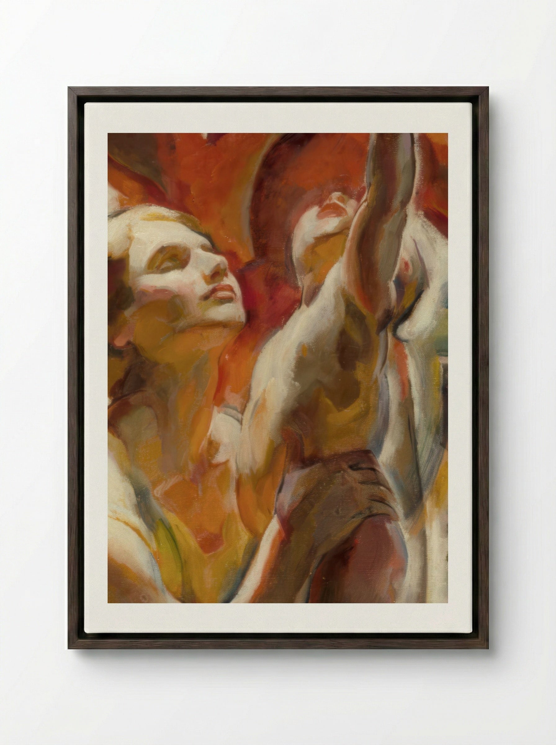 The Herwigs - Edouard Antonin Vysekal - Framed Canvas Dark Wood