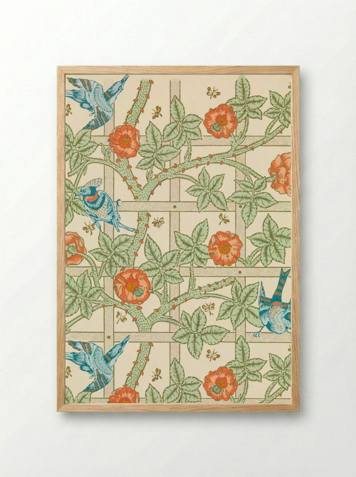 Trellis - William Morris - Framed Print Wood