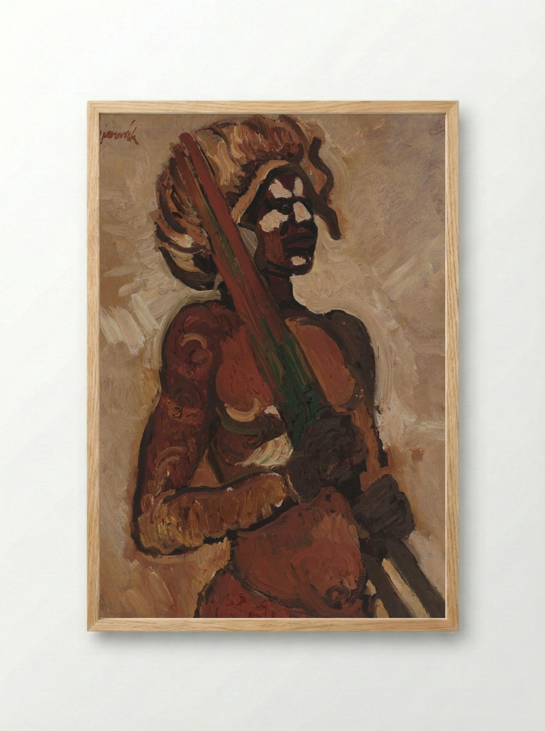 Black Warrior - Cyprián Majerník - Framed Print Wood