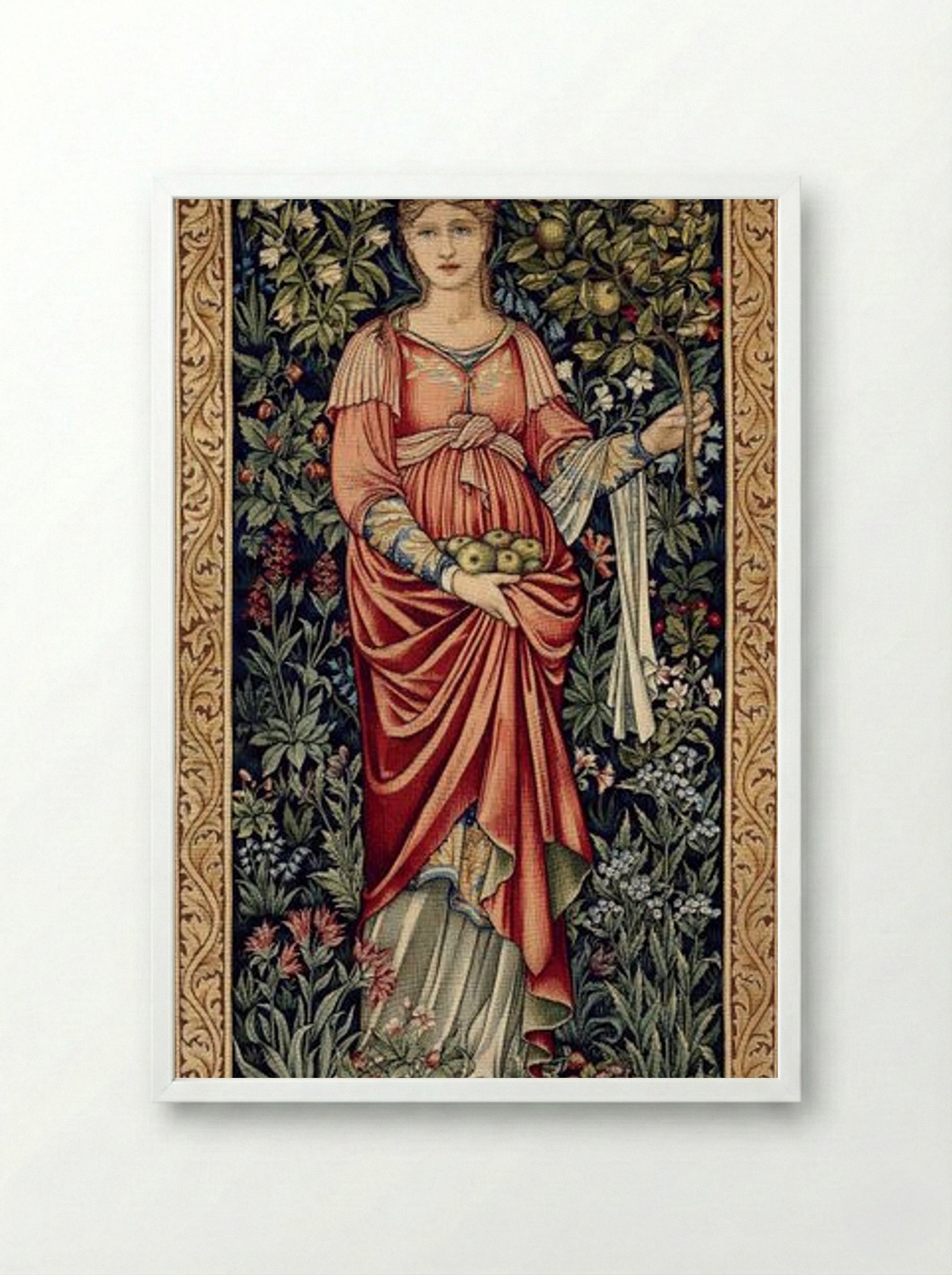 Pomona - Edward Burne-Jones - Framed Print White