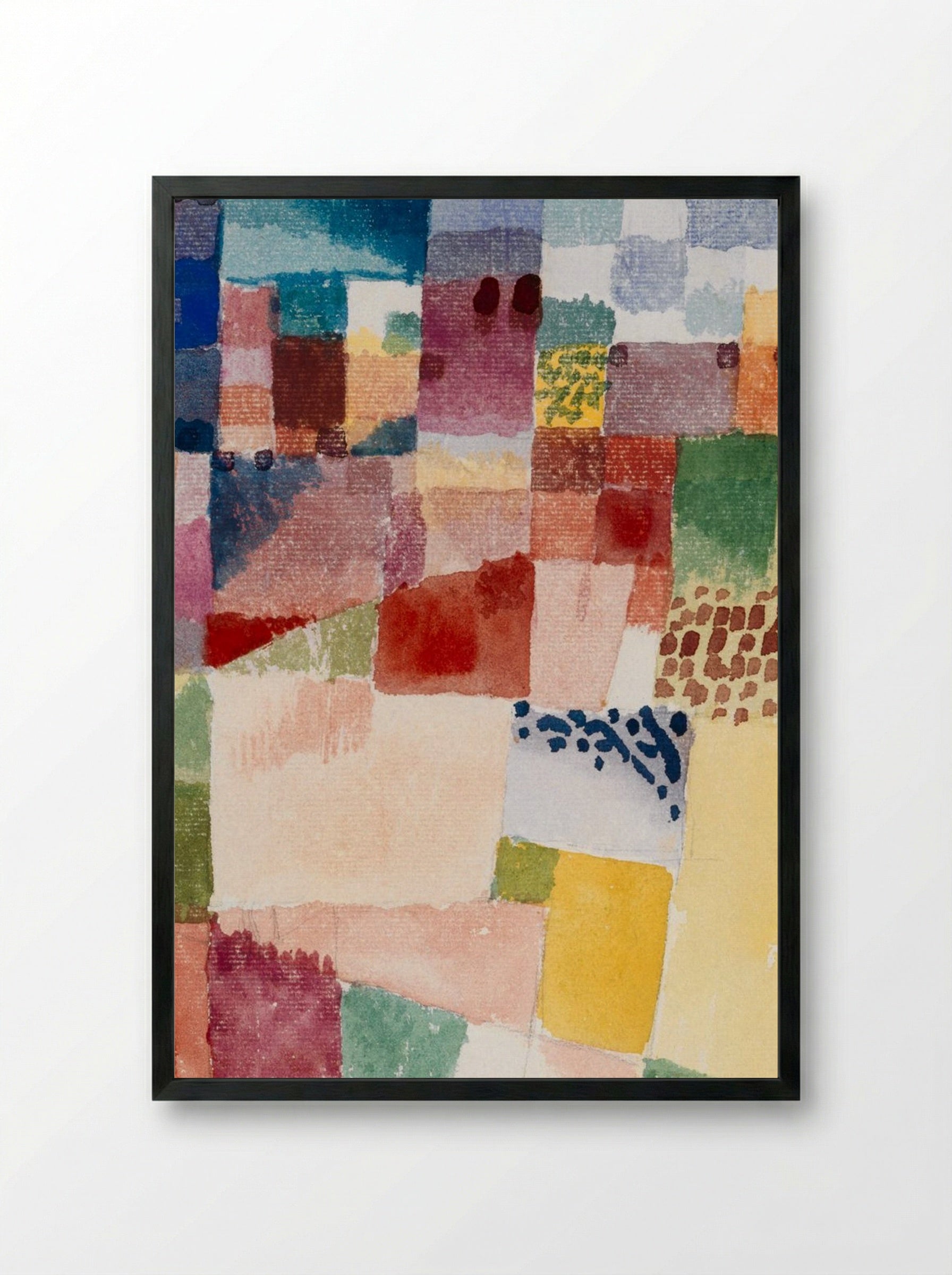 Motif from Hammamet - Paul Klee - Framed Print Black