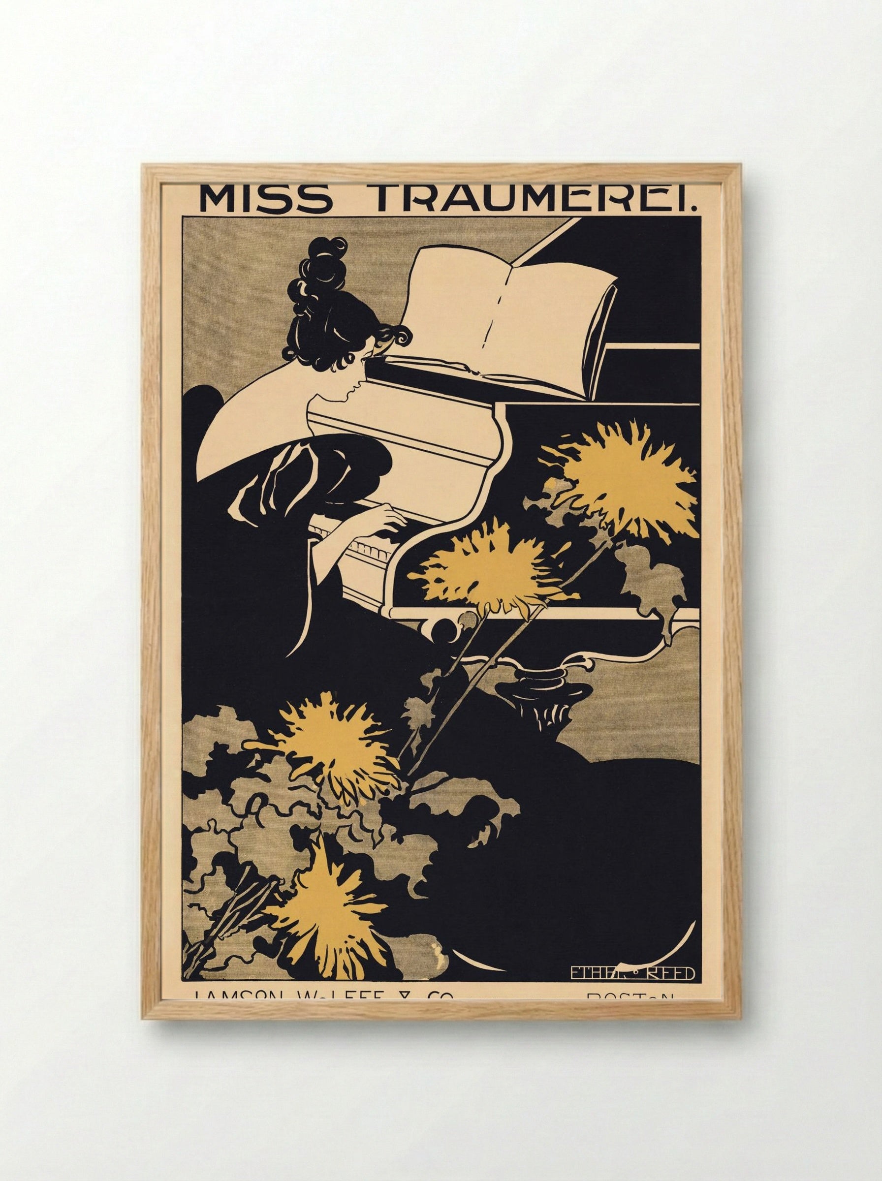Miss Traumerei - Ethel Reed - Framed Print Wood