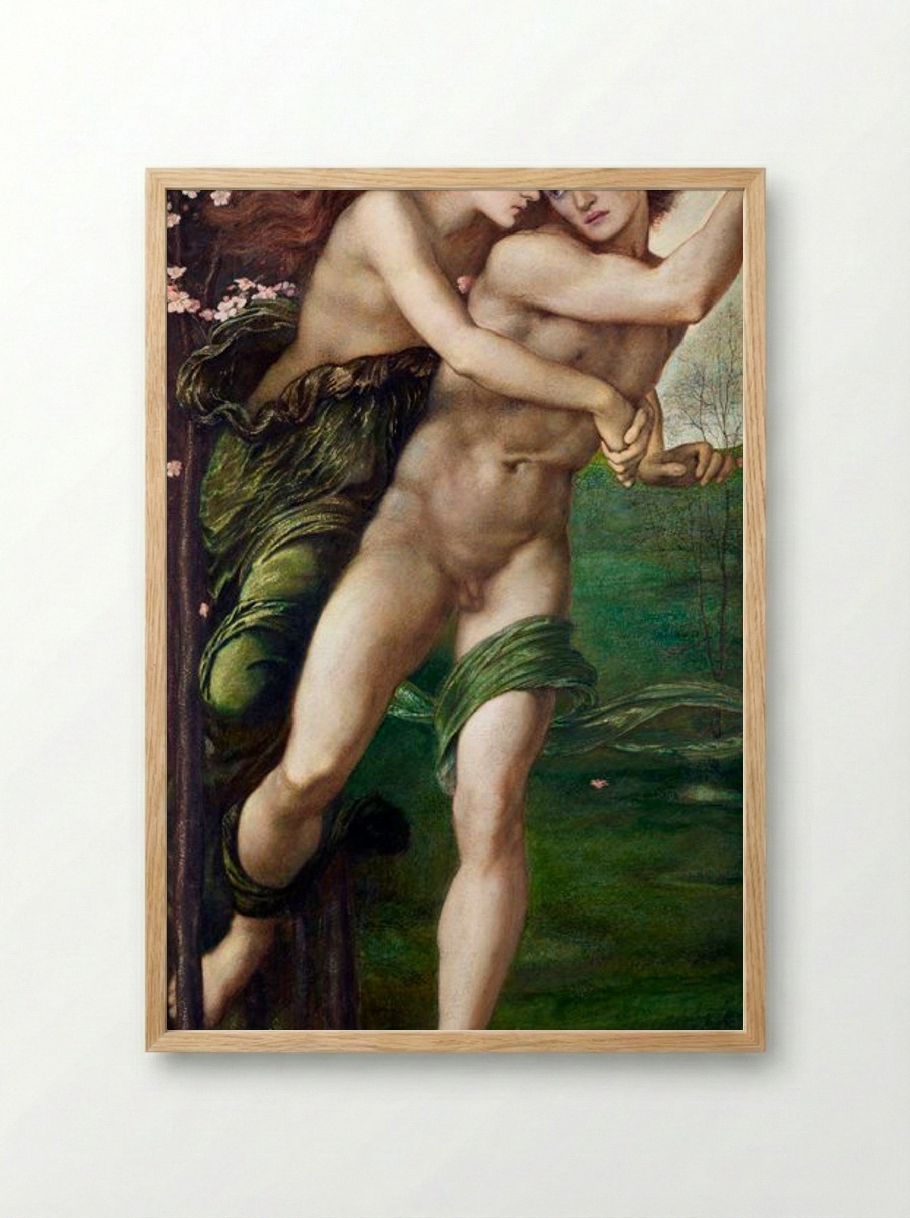 Phyllis and Demophoon - Edward Burne-Jones - Framed Print Wood