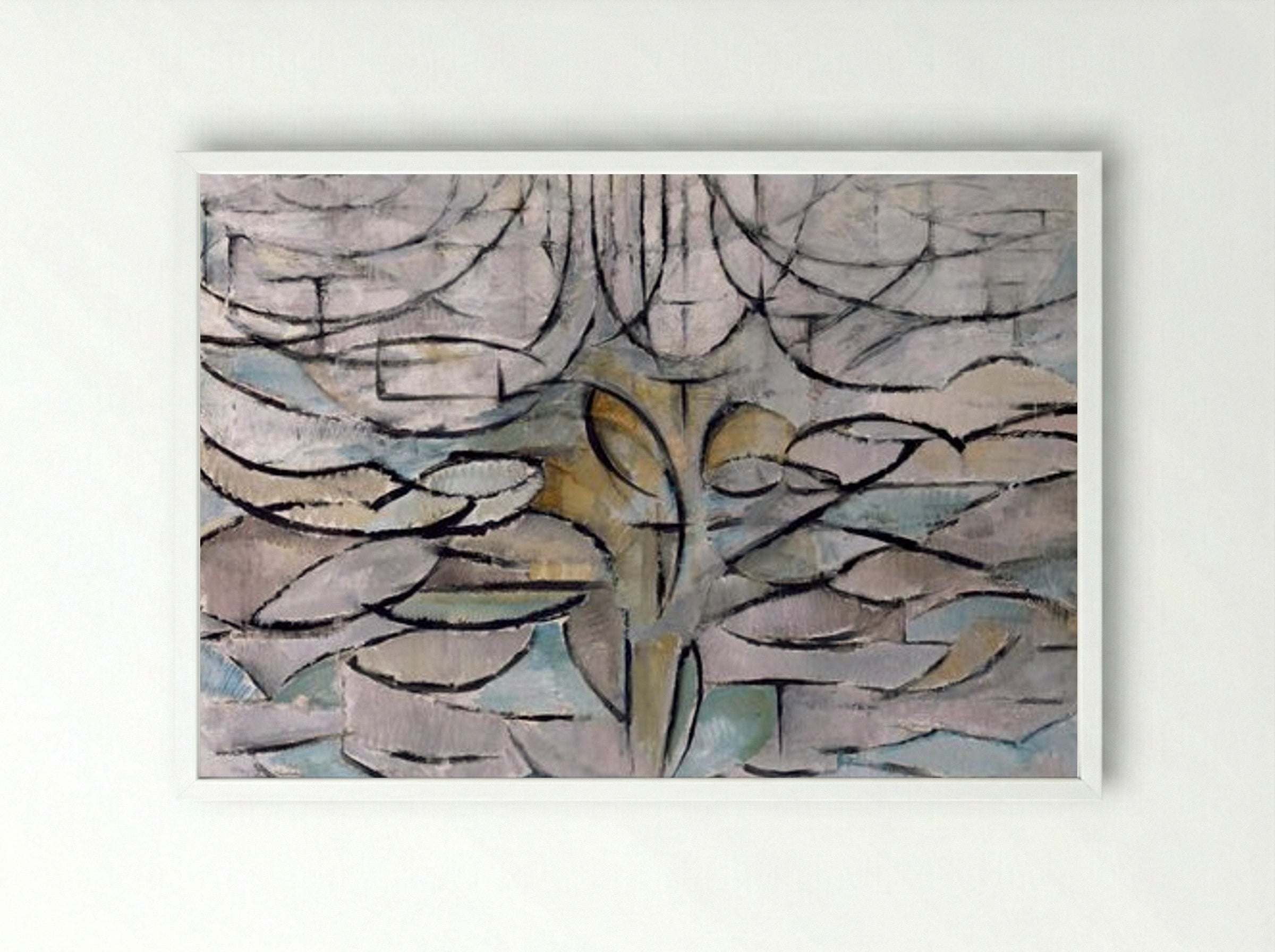 The Flowering Apple Tree - Piet Mondrian - Framed Print White