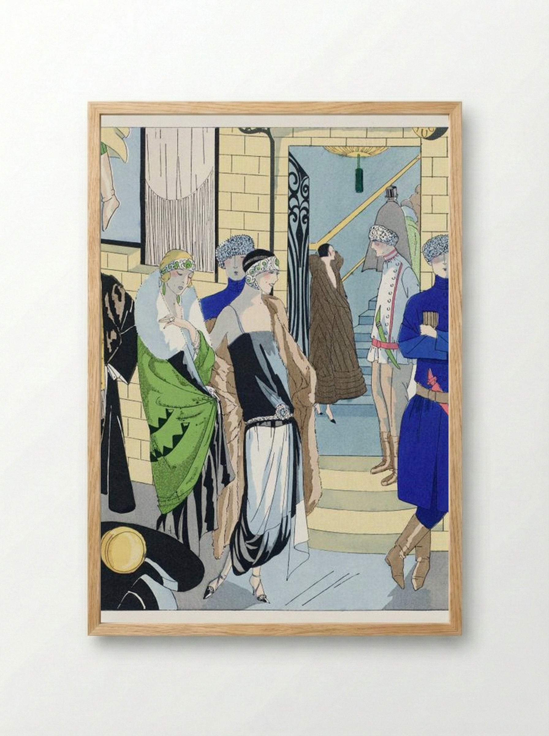 Philippe et Gaston Fashion Illustration - Paul Poiret - Framed Print Wood