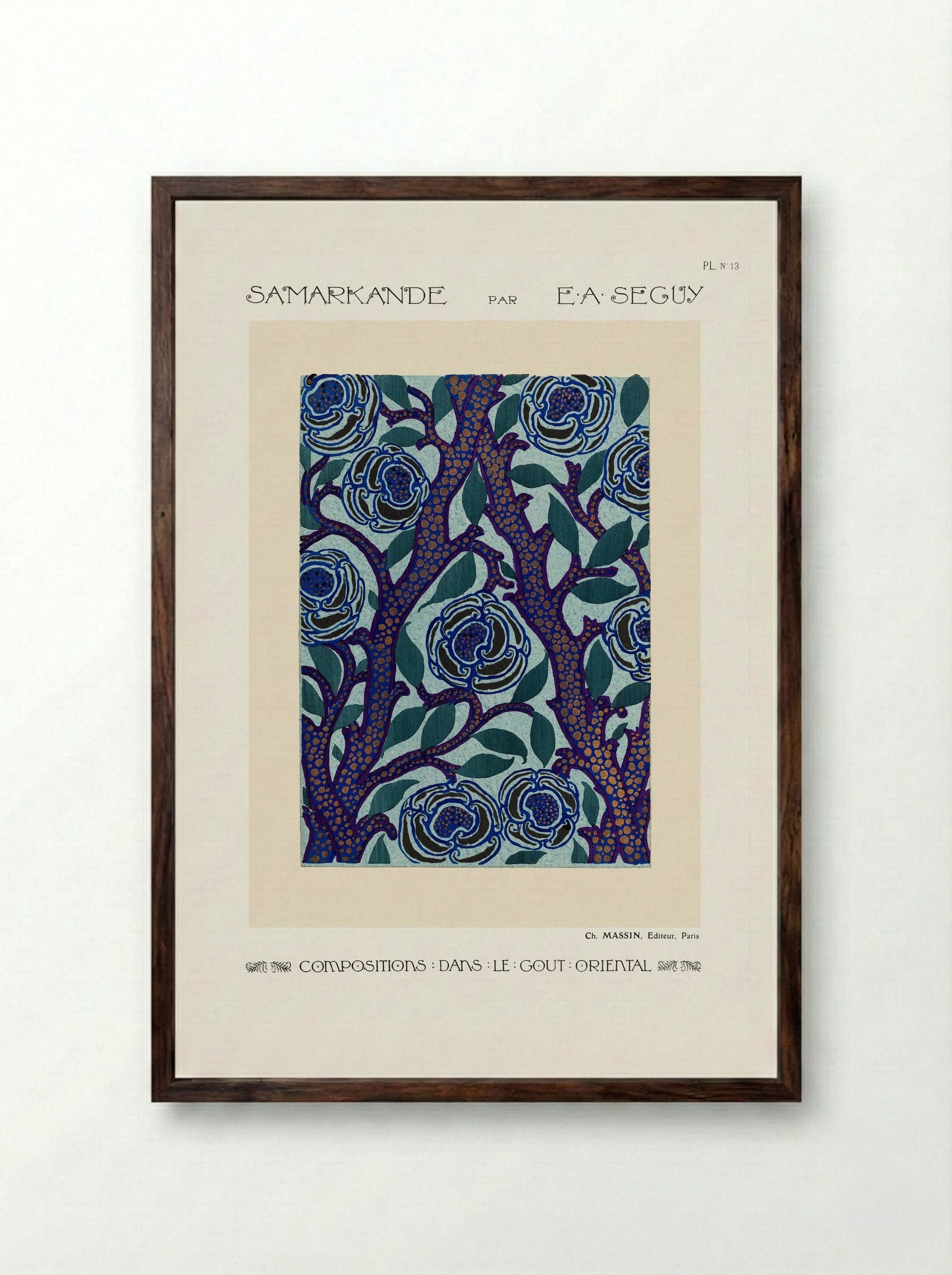 Samarkande, Plate 13 - Émile-Allain Séguy - Framed Print Dark Wood