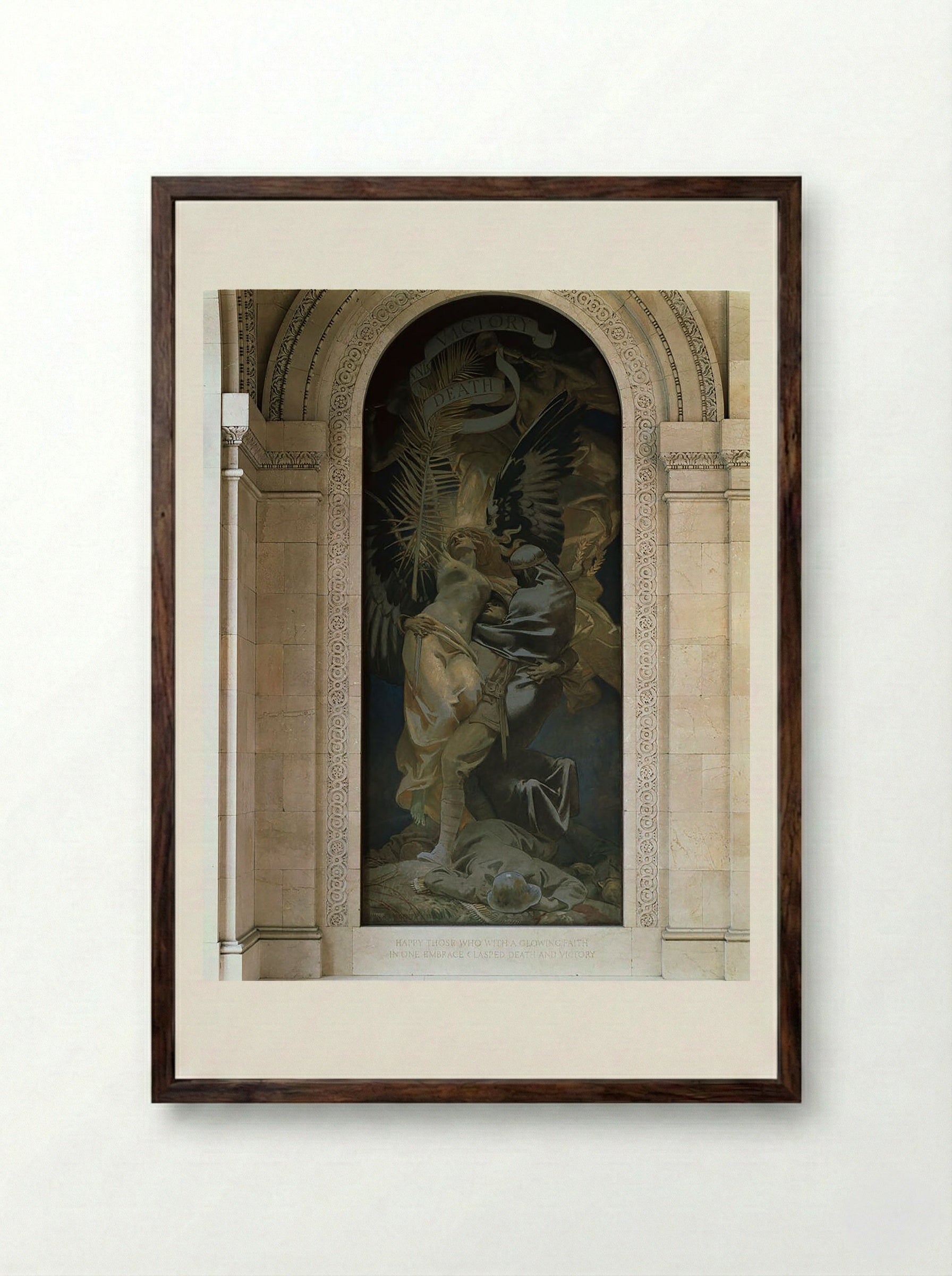 Death and Victory - John Singer Sargent - Framed Print Dark Wood