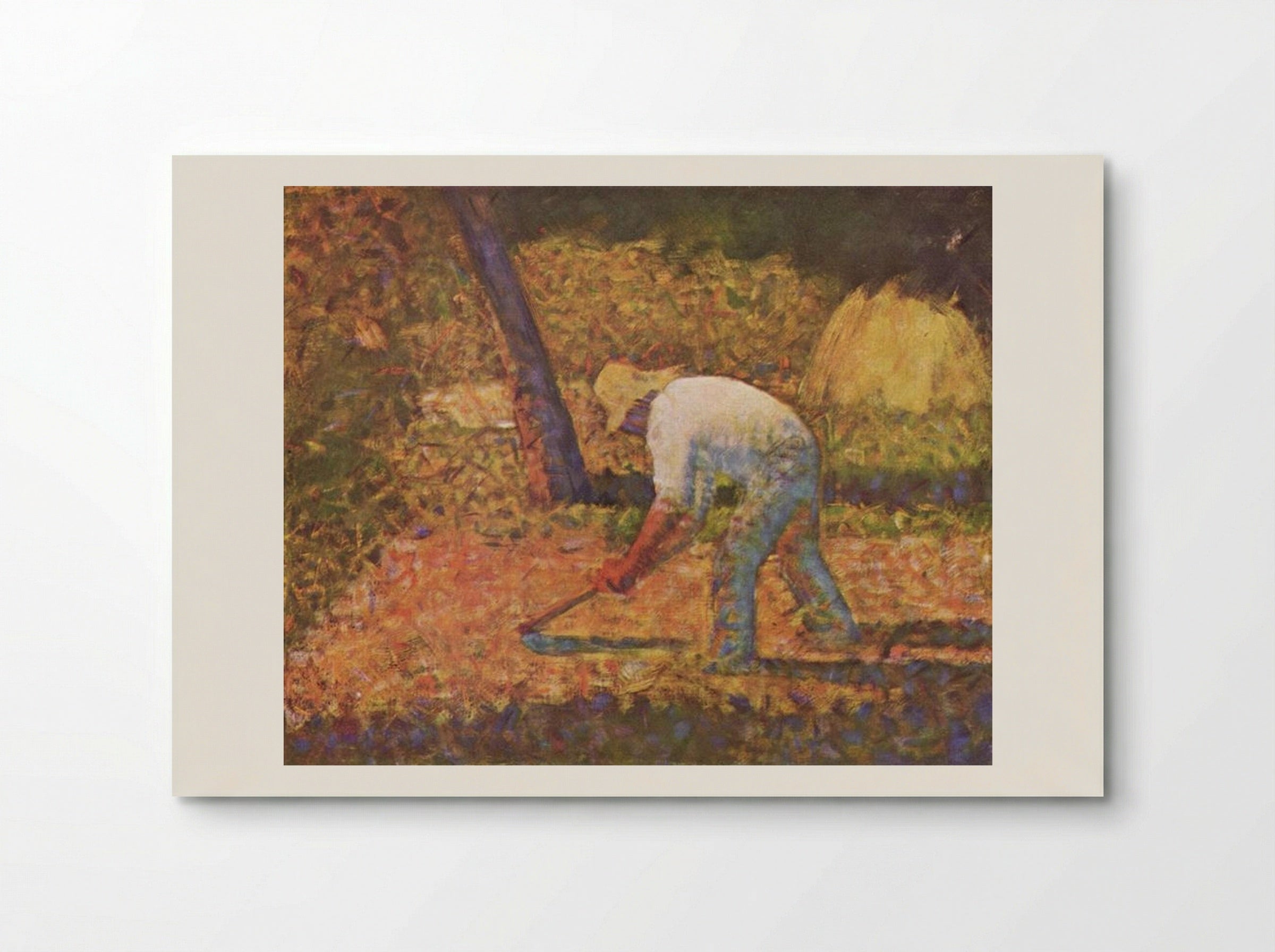 Peasant with Hoe - Georges Seurat - Poster