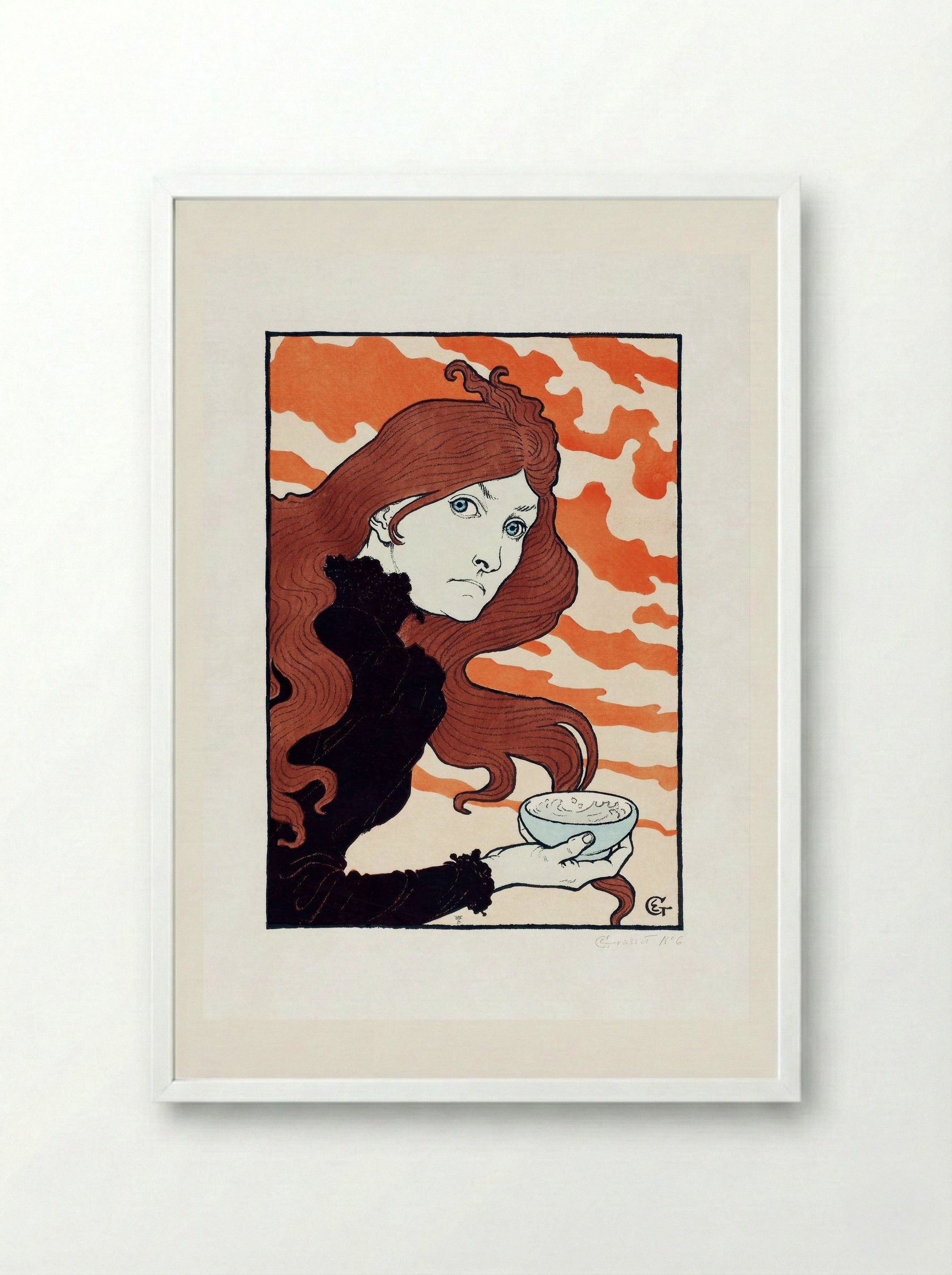 Vitrioleuse (The Acid Thrower) - Eugène Grasset - Framed Print White