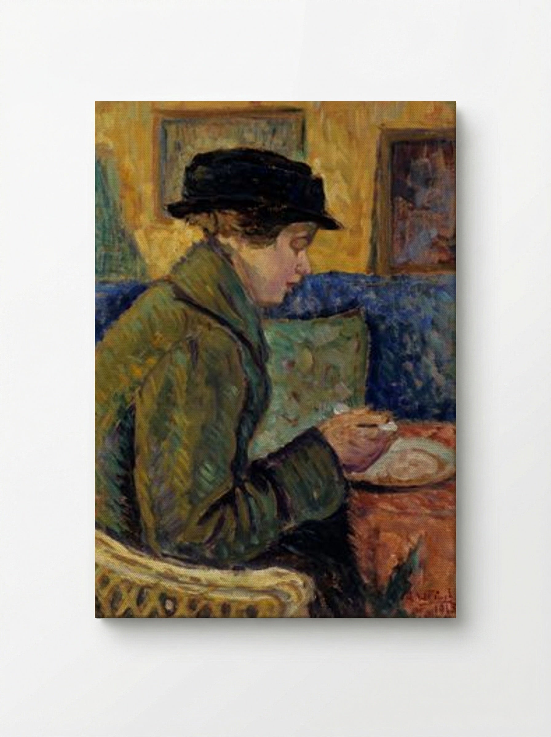 Woman in Profile - Alfred William Finch - Canvas