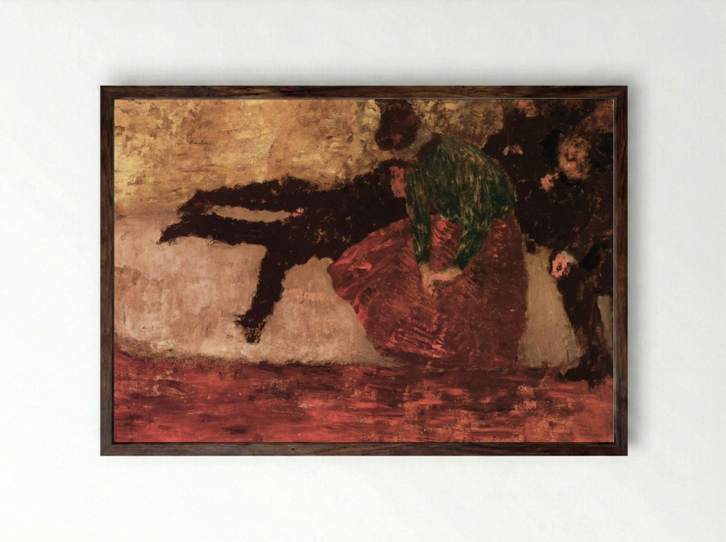 After the Ball - Édouard Vuillard - Framed Print Dark Wood