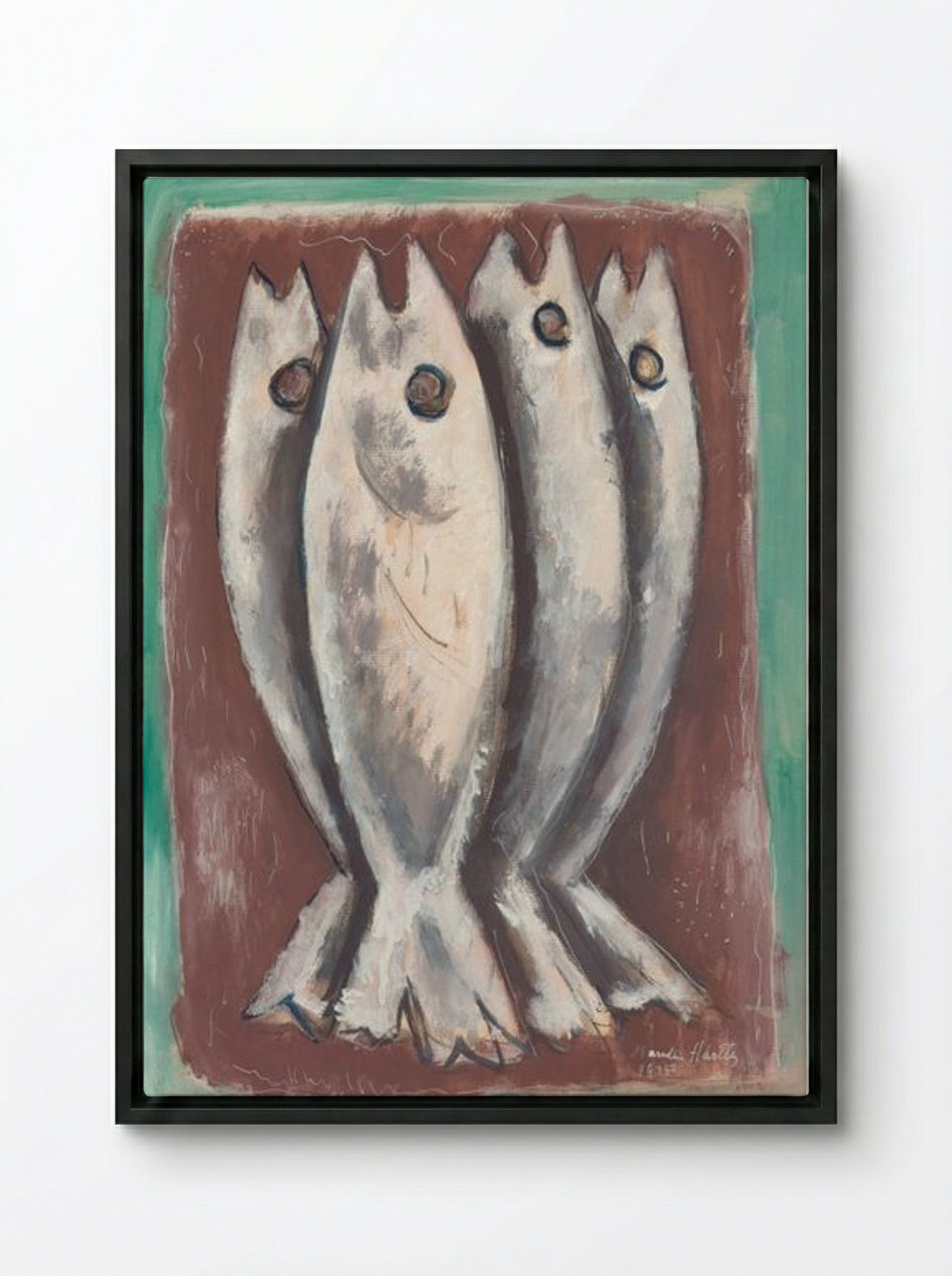 Sea Ghosts - Marsden Hartley - Framed Canvas Black
