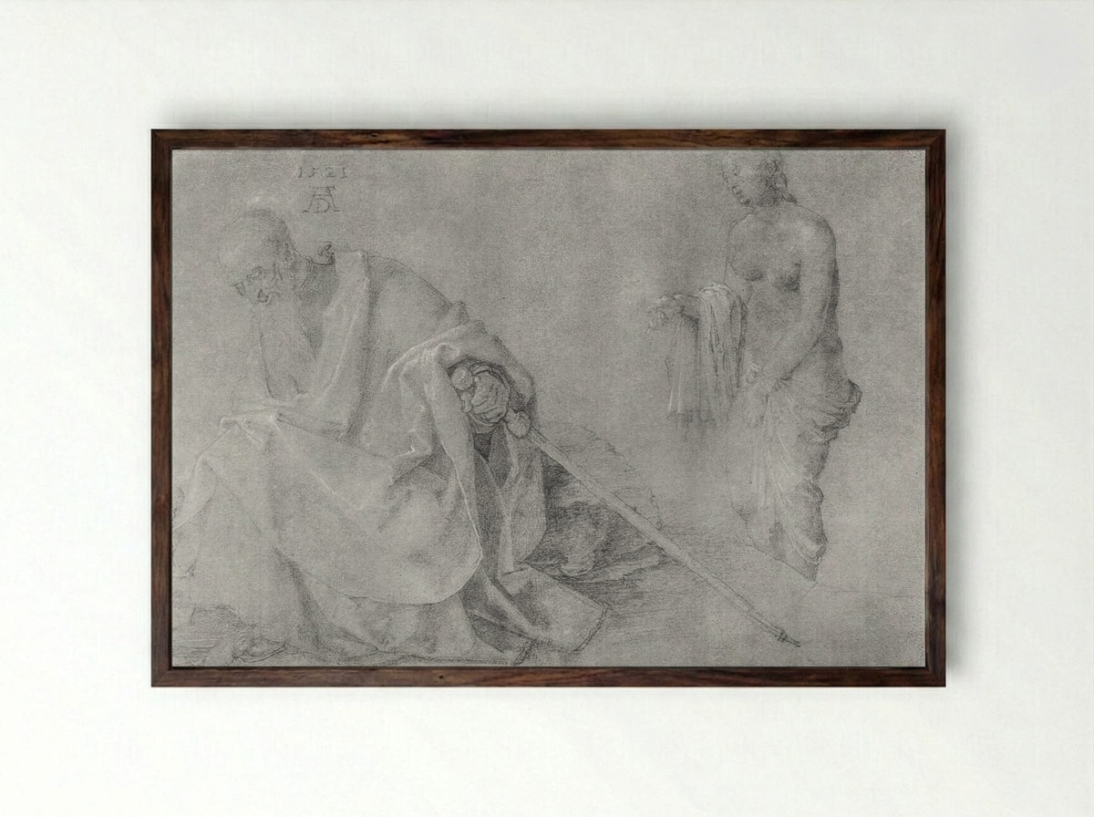 The Temptation of St. Anthony - Albrecht Dürer - Framed Print Dark Wood