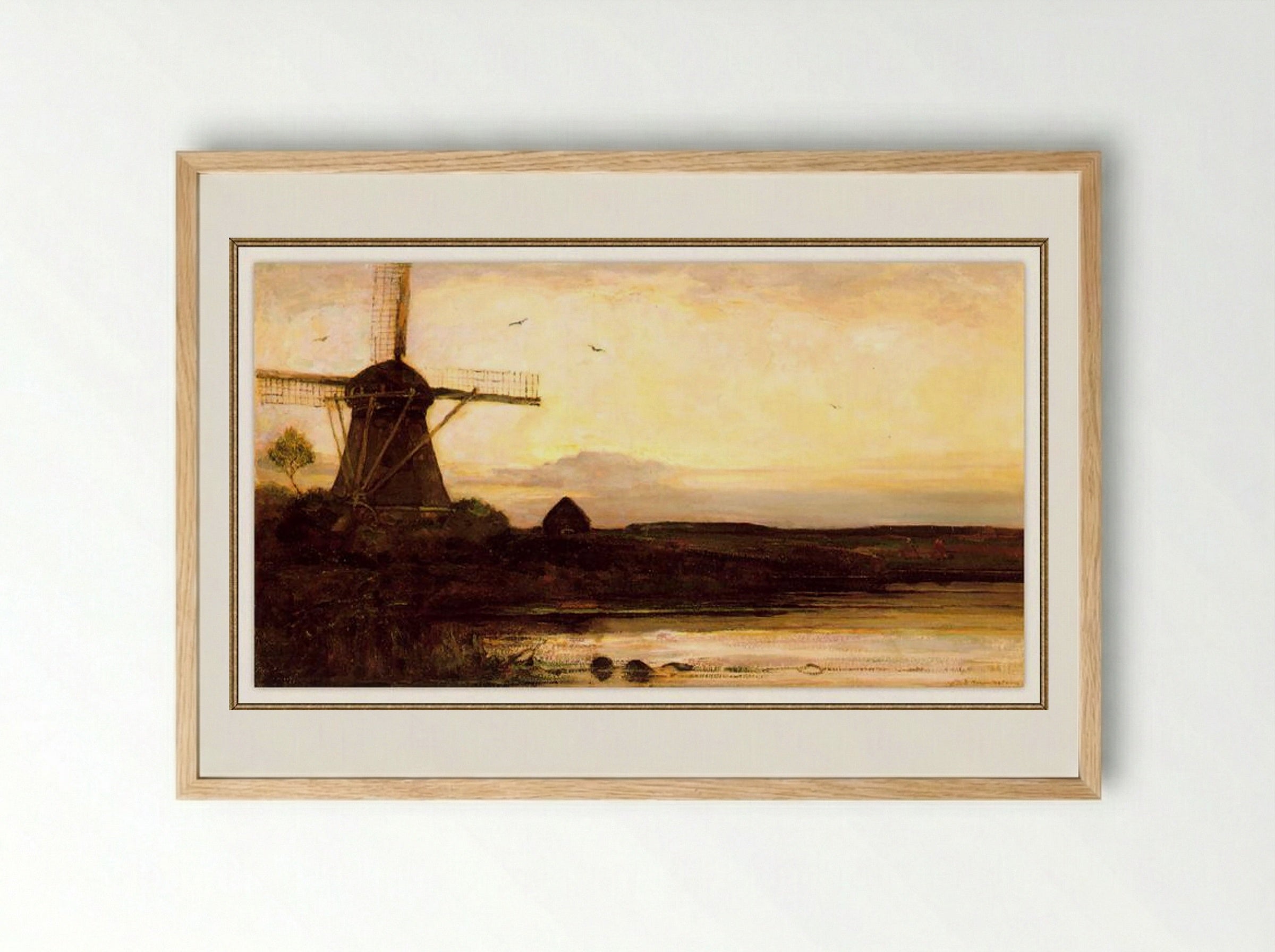 Mill in the Evening - Piet Mondrian - Framed Print Wood