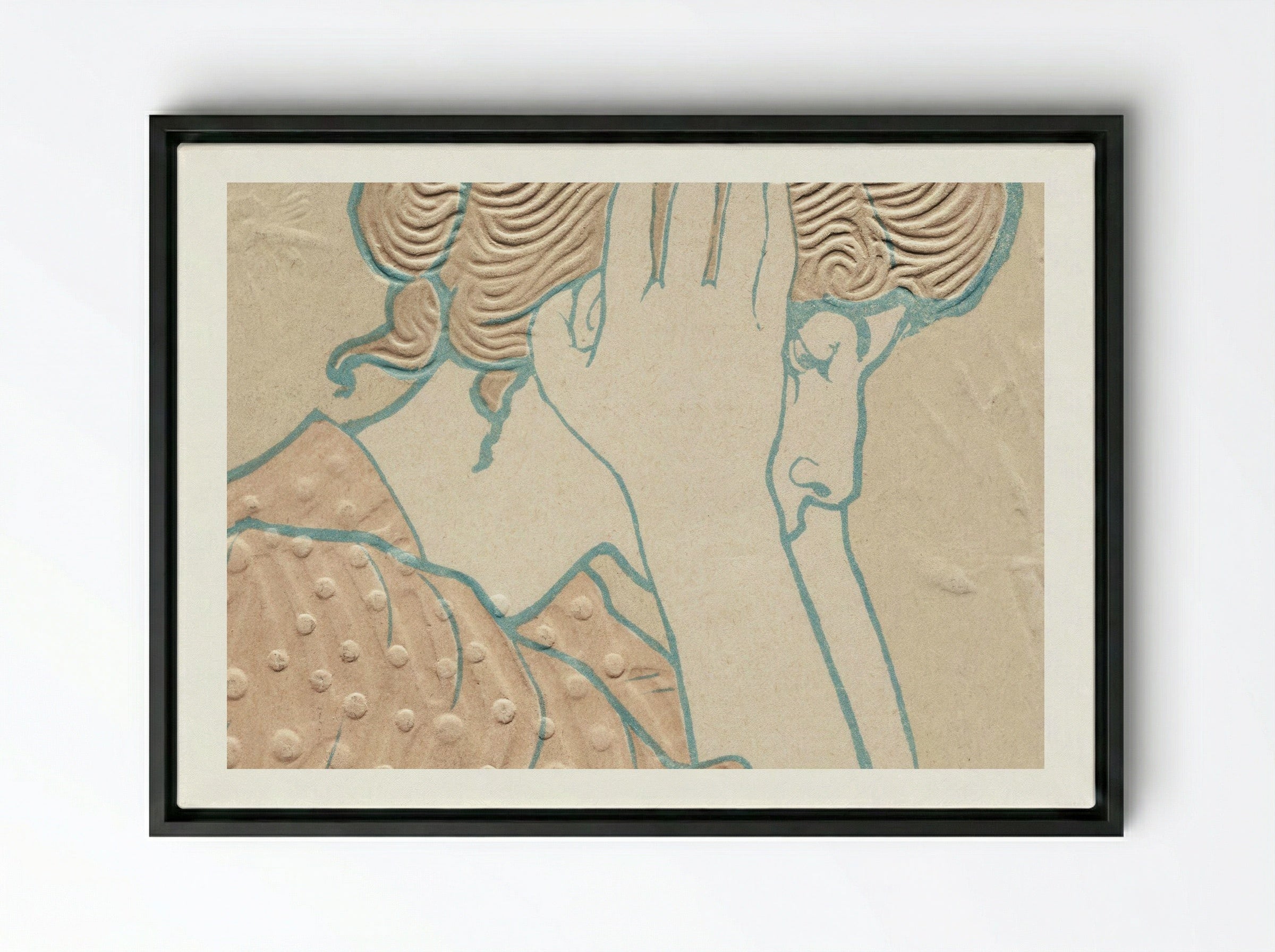 Young Woman Reading - Alexandre-Louis-Marie Charpentier - Framed Canvas Black