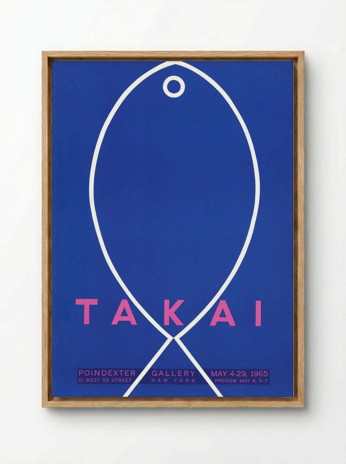 Takai Exhibition Poster, Poindexter Gallery - Takao Takai - Framed Canvas Wood