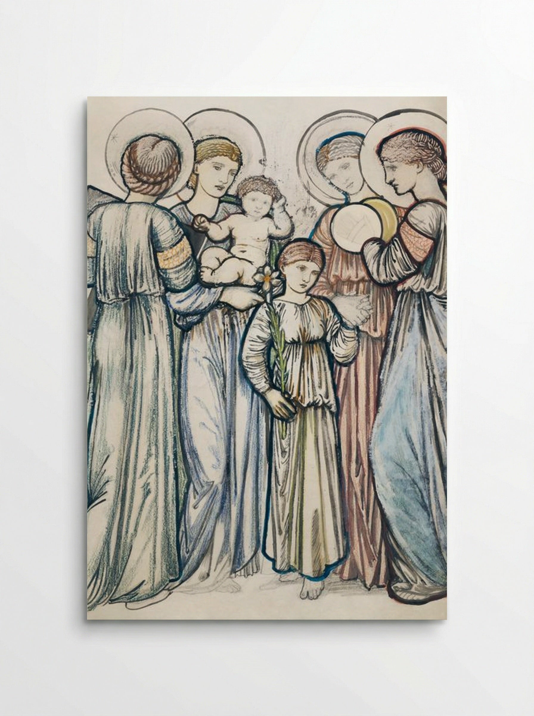 Angels and Children - Edward Burne-Jones - Poster