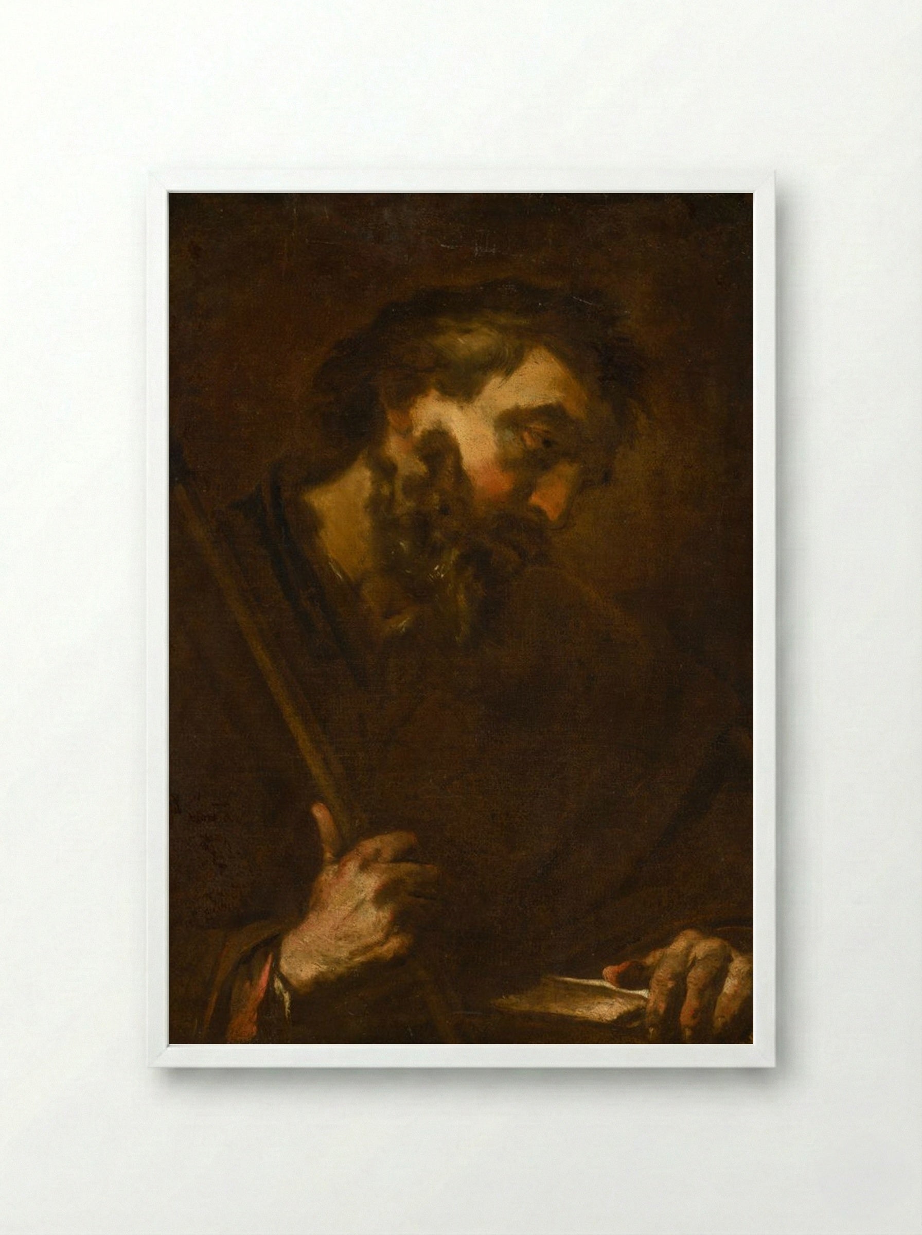 Saint Jude Thaddeus - Jusepe de Ribera - Framed Print White