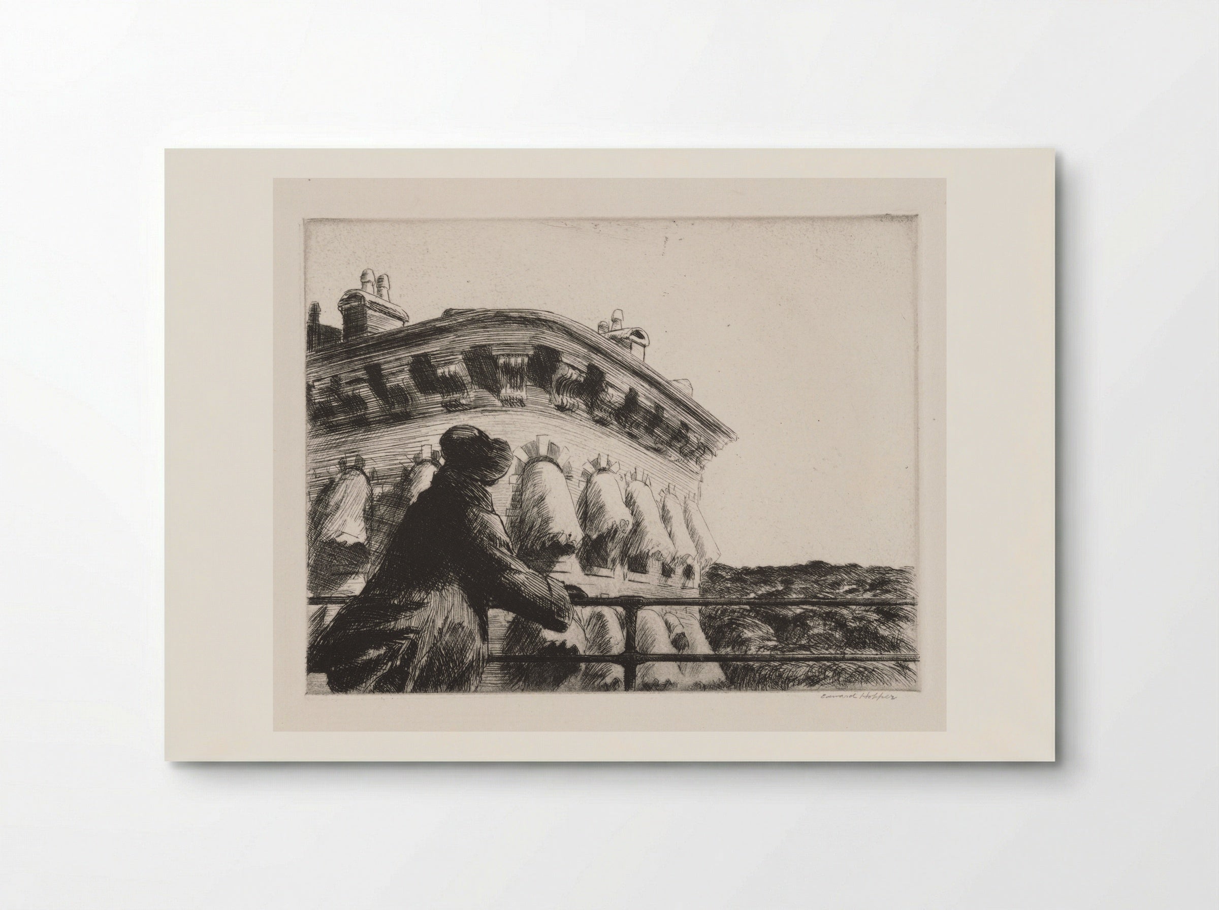 Girl on a Bridge - Edward Hopper - Poster