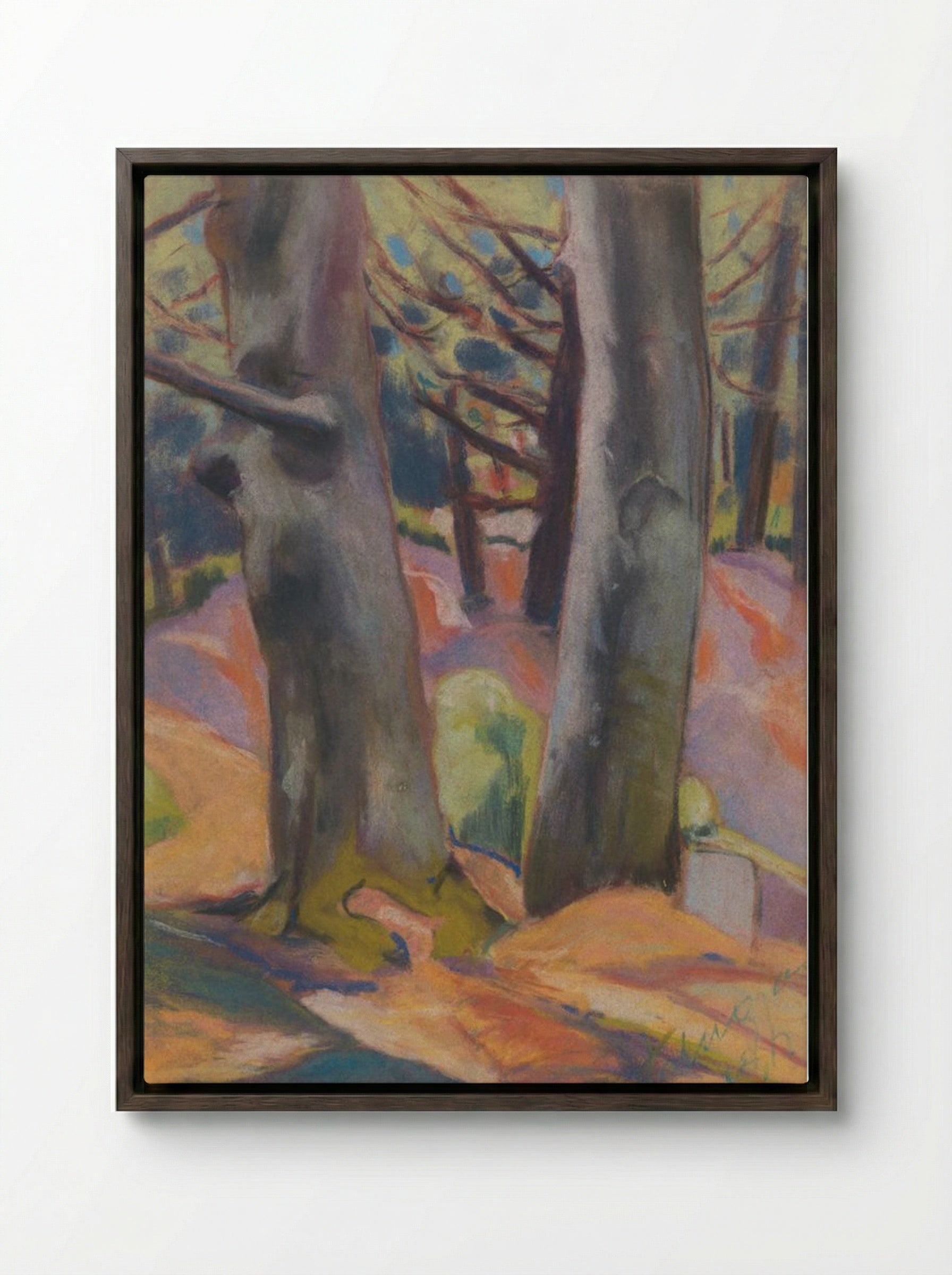 Study of Trees - Zolo Palugyay - Framed Canvas Dark Wood
