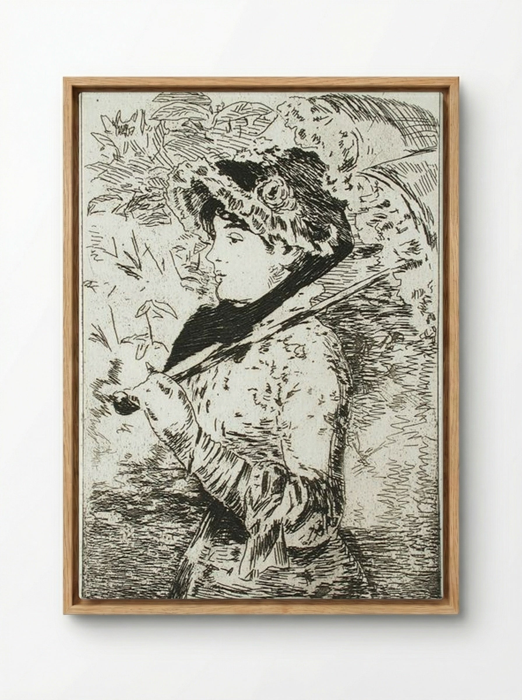 Jeanne (Spring) (Jeanne II) - Édouard Manet - Framed Canvas Wood