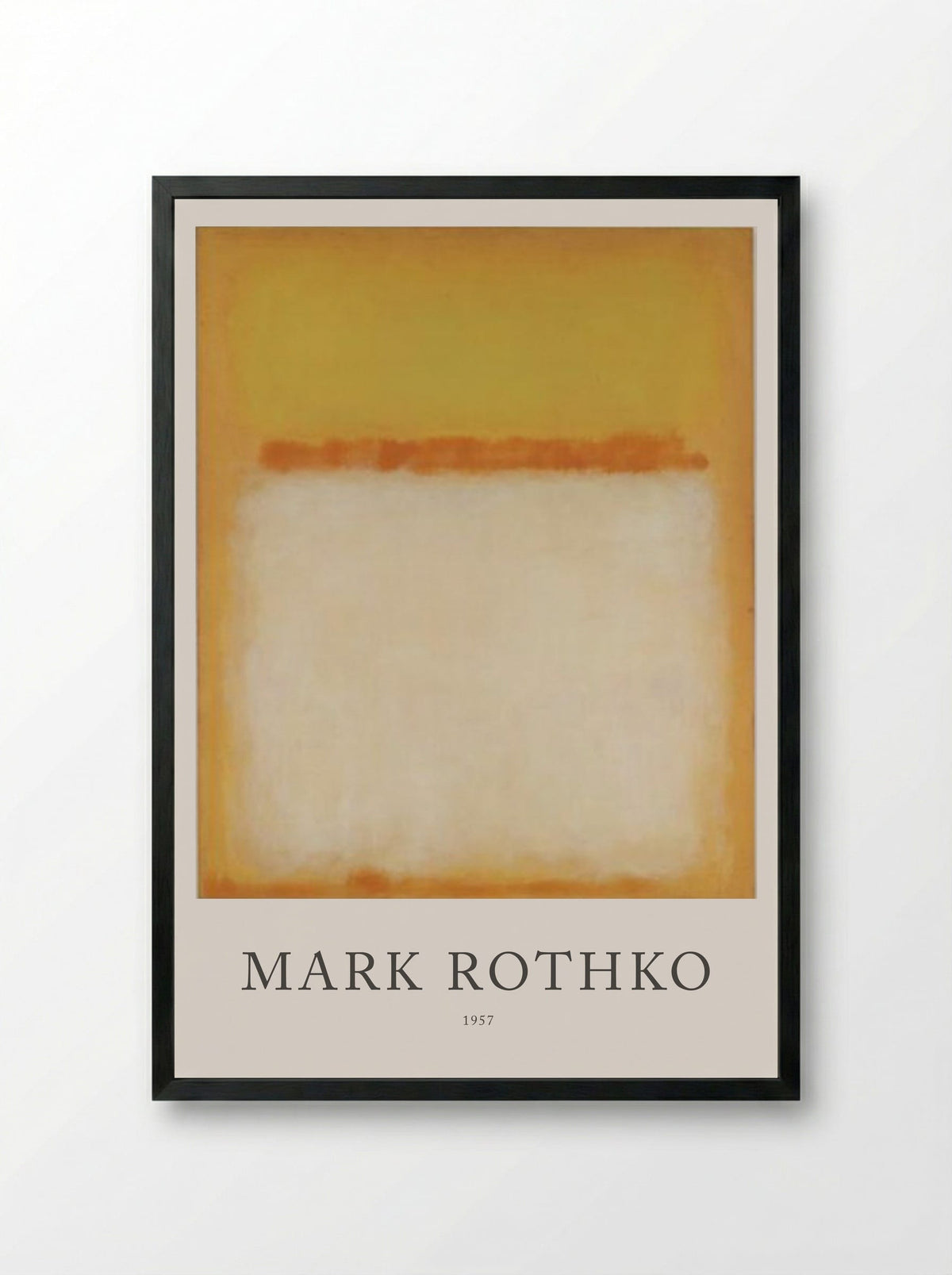 Untitled (Yellow, Orange, White) - Mark Rothko - Framed Print Black