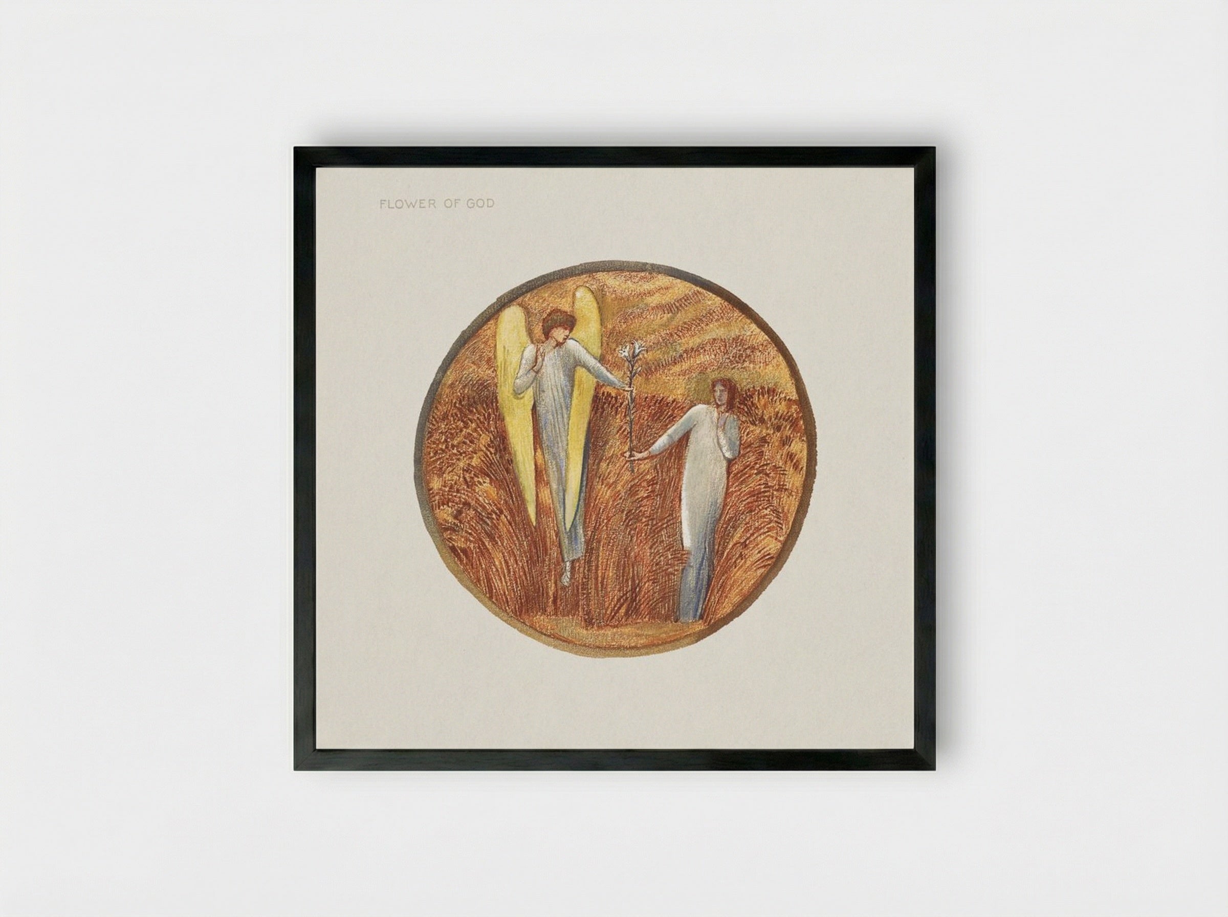 Flower of God - Edward Burne-Jones - Framed Print Black