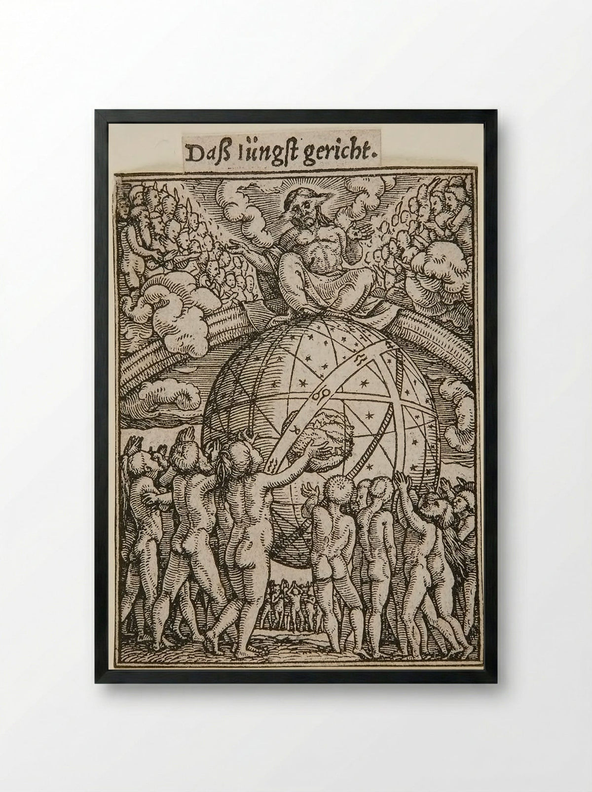 The Last Judgment - Hans Holbein the Younger - Framed Print Black