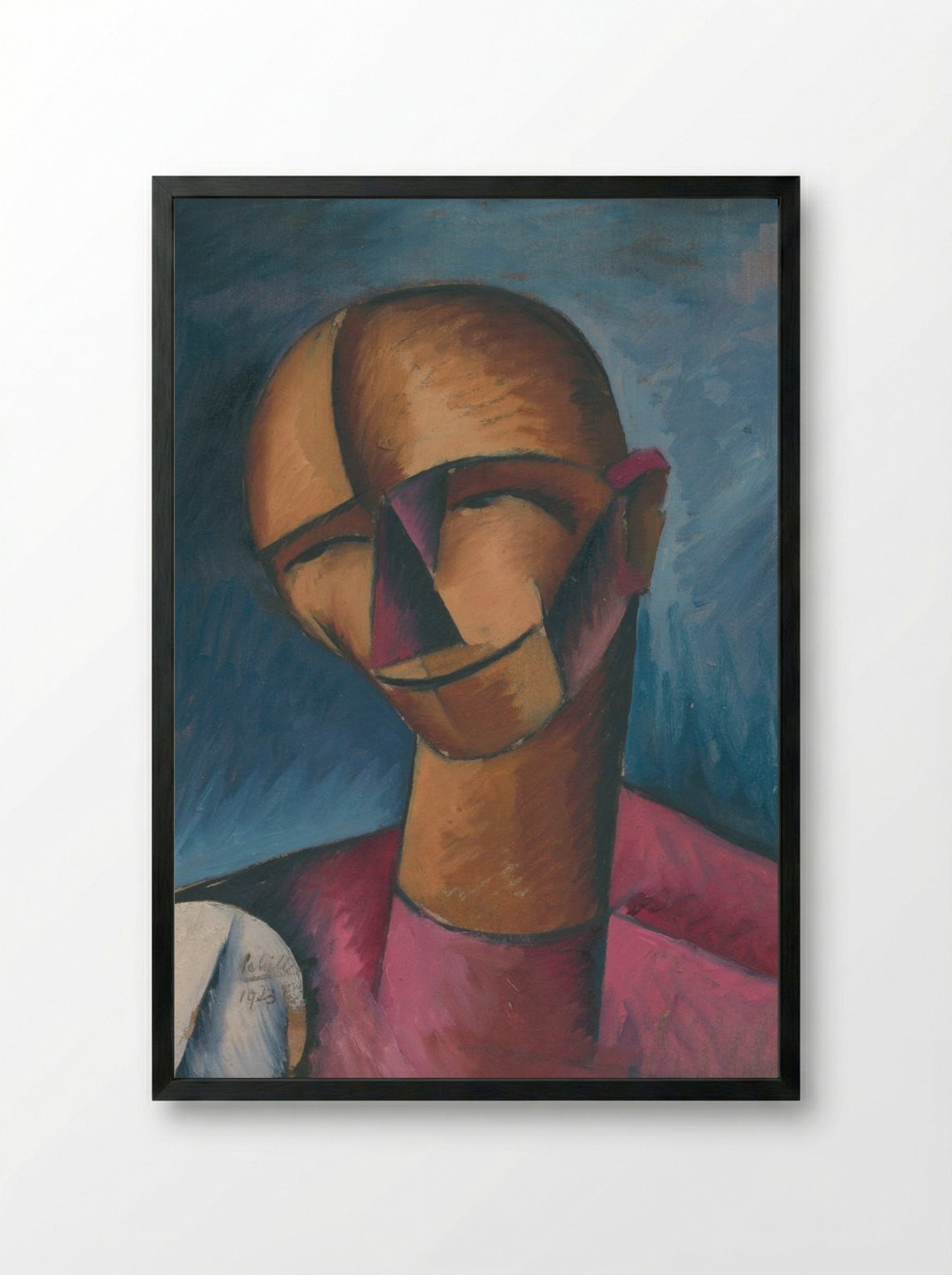 A Man's Head - Schiller Geyser - Framed Print Black