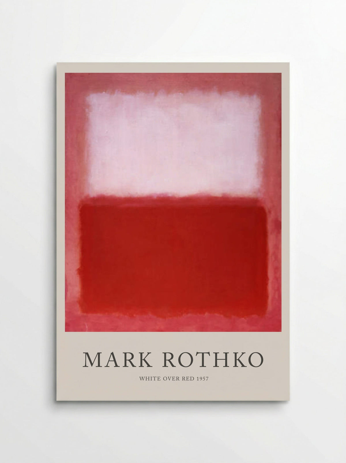 White Over Red - Mark Rothko - Poster