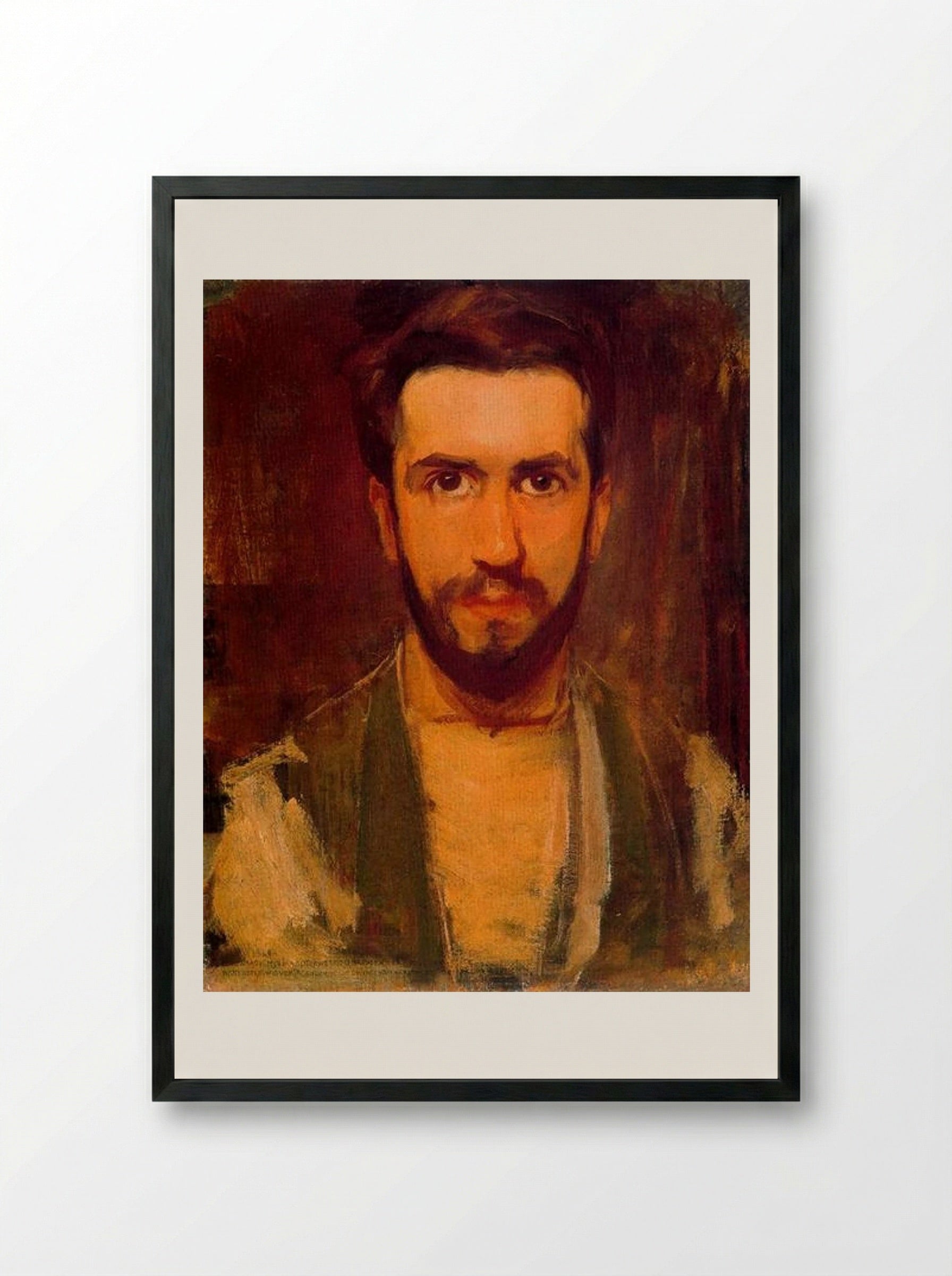 Self Portrait - Piet Mondrian - Framed Print Black