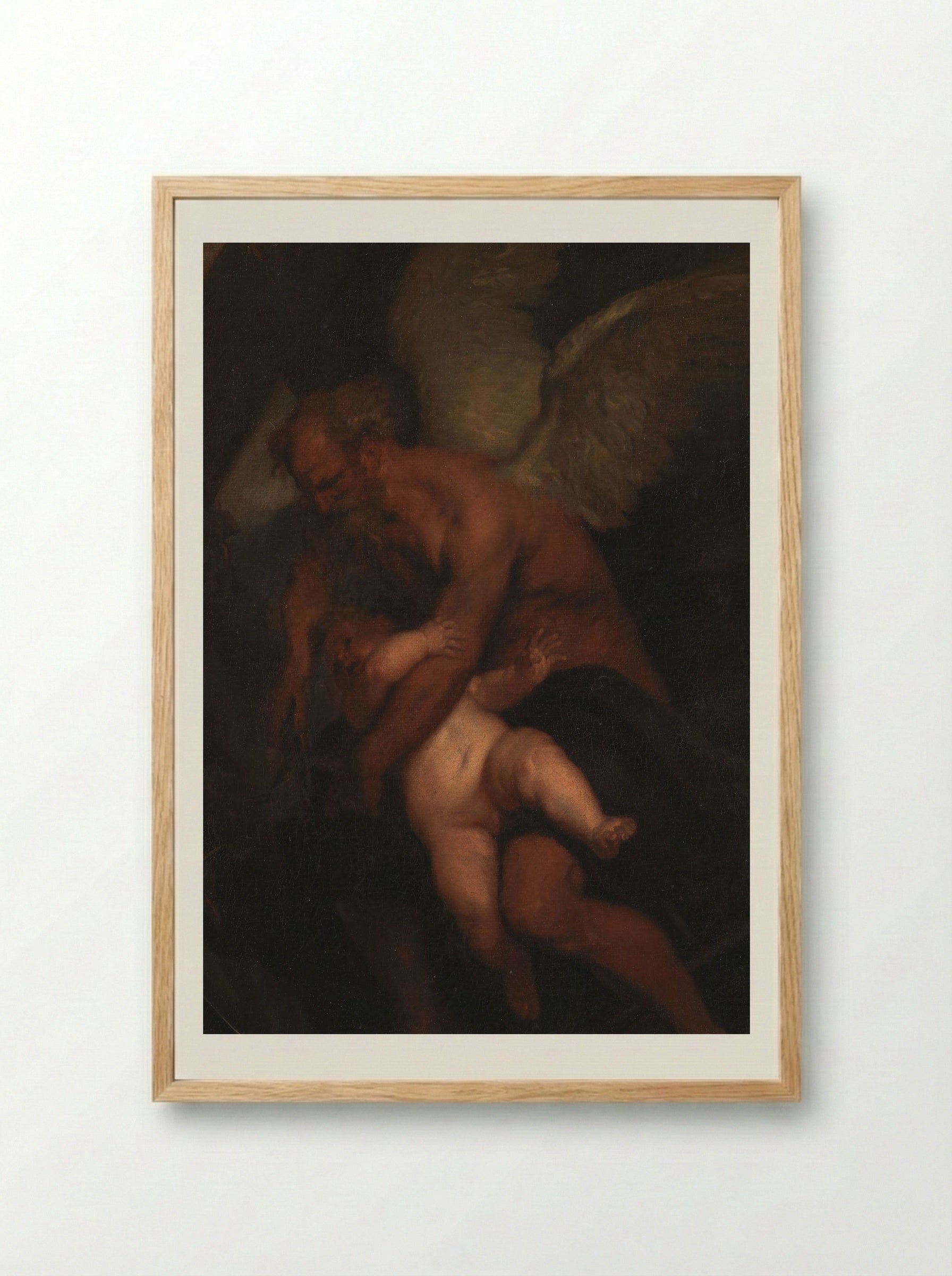 The Time that Clips Cupid's Wings - Caspar Netscher - Framed Print Wood