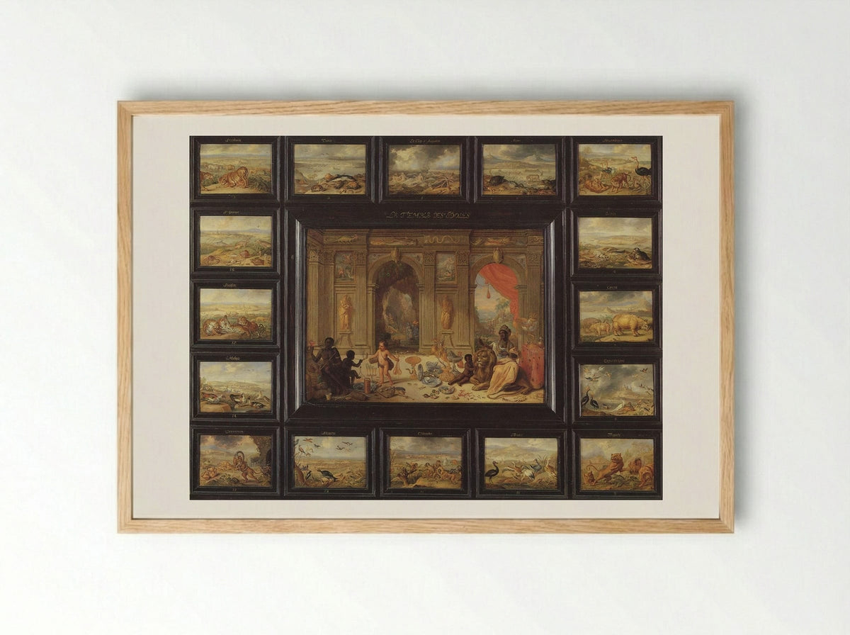 The Continent of Africa - Jan van Kessel the Elder - Framed Print Wood