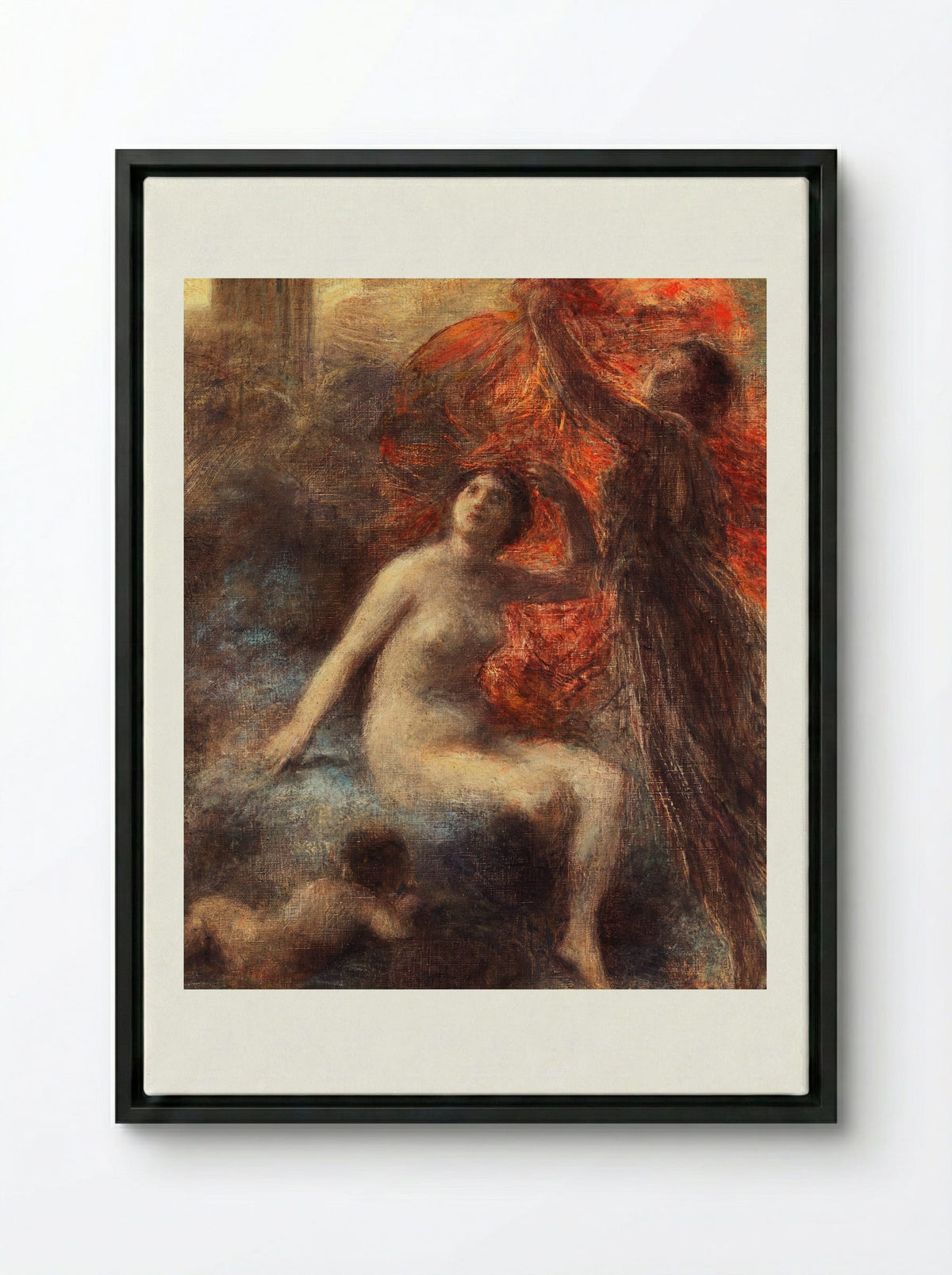 The Palace of Aurora - Henri Fantin-Latour - Framed Canvas Black